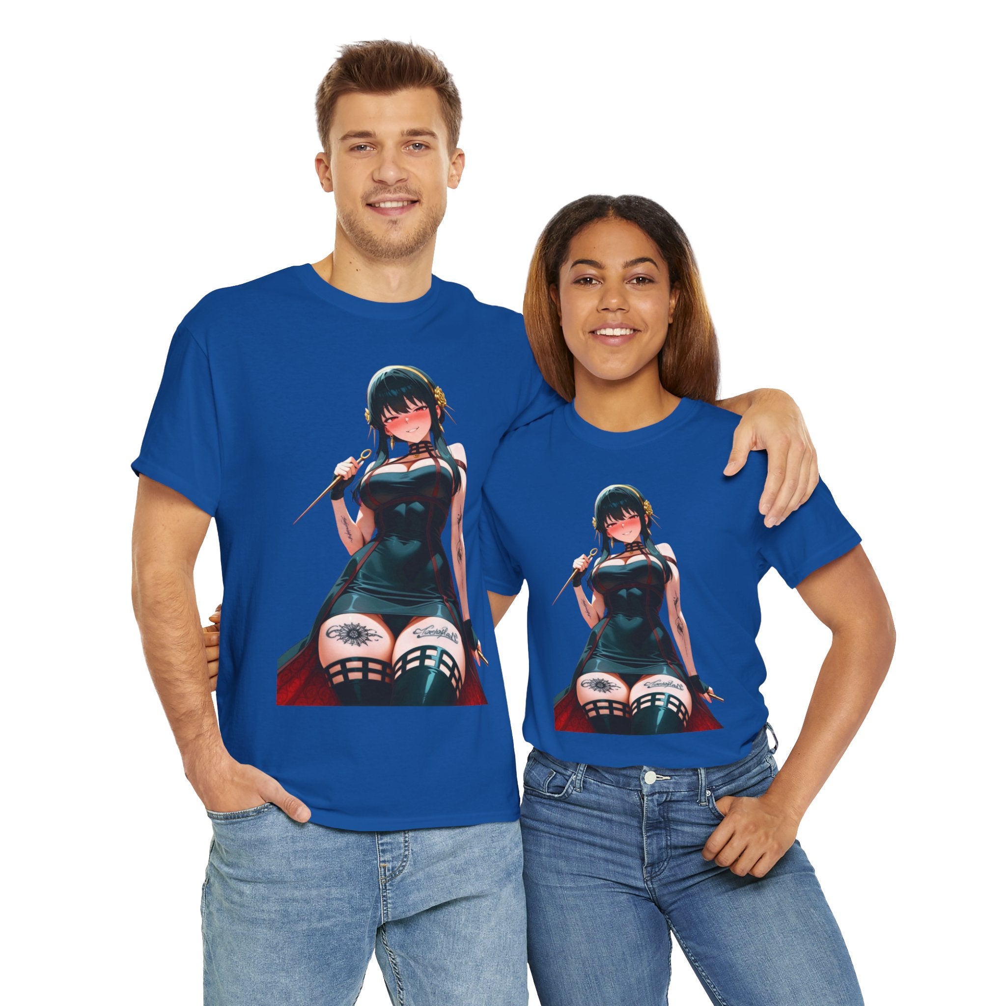 Yor Forger Assassin Gothic Tattooed Unisex Heavy Cotton Tee