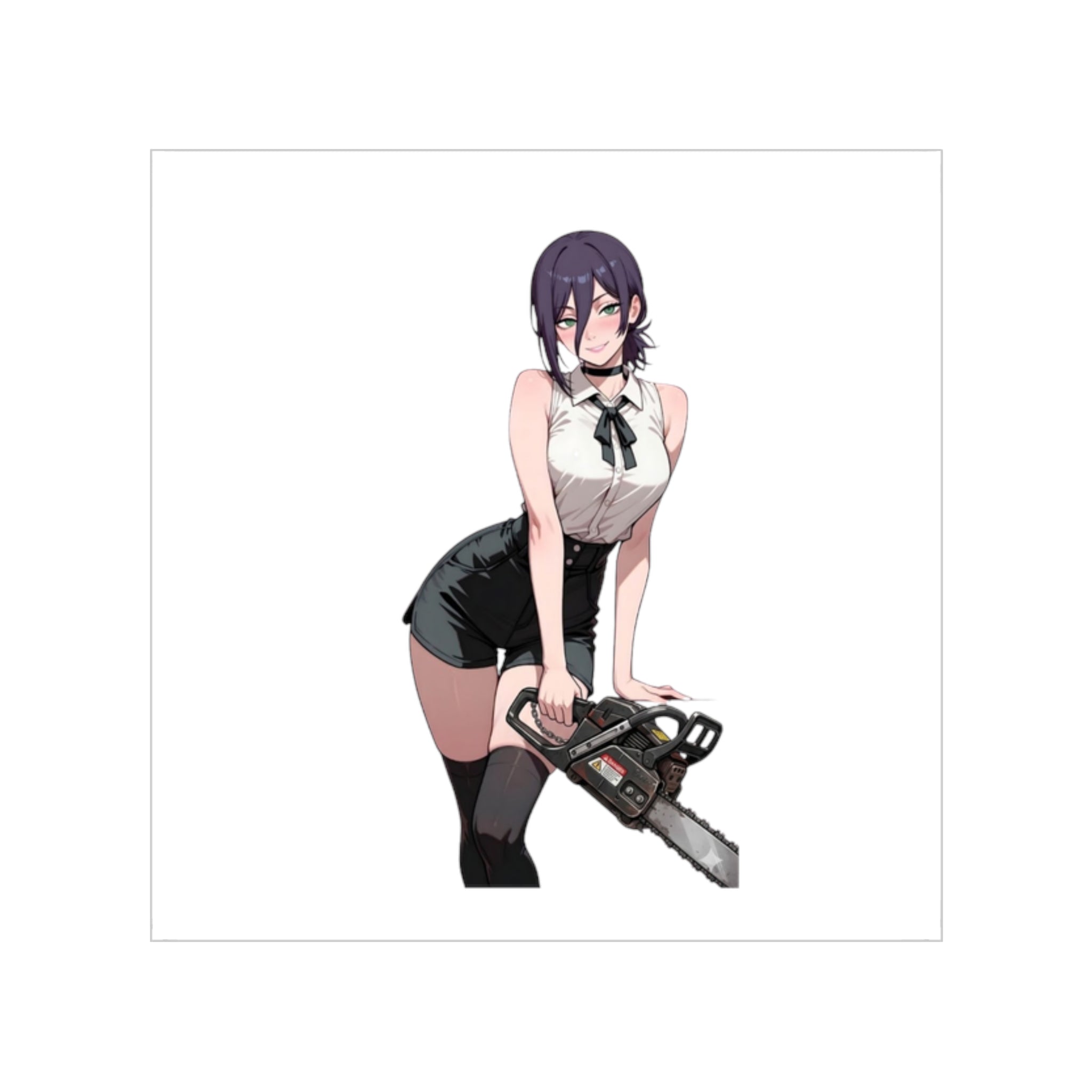 Reze Holding A Chainsaw Waifu Sticker