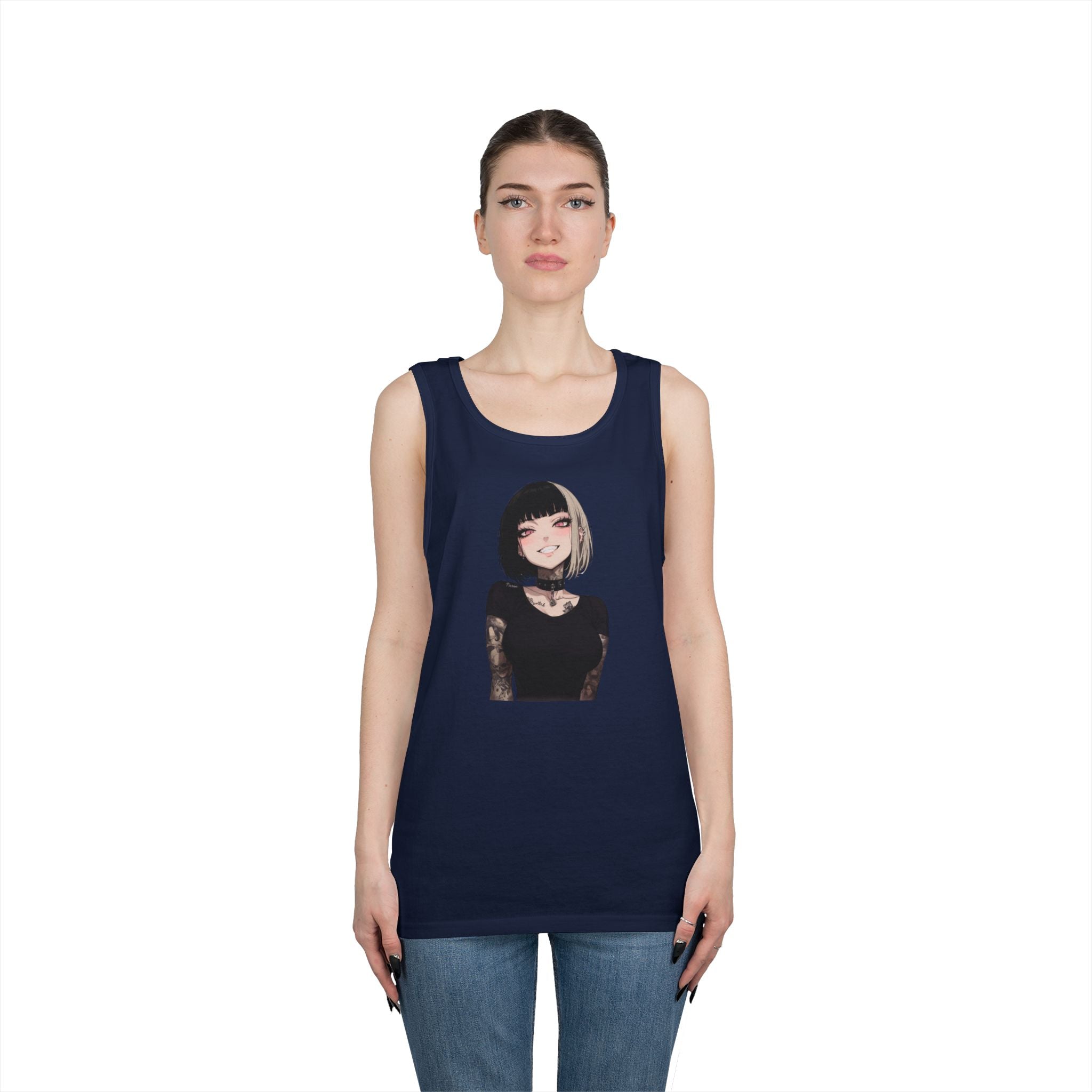 Himiko Toga Gothic Tattooed Style Heavy Cotton Tank Top