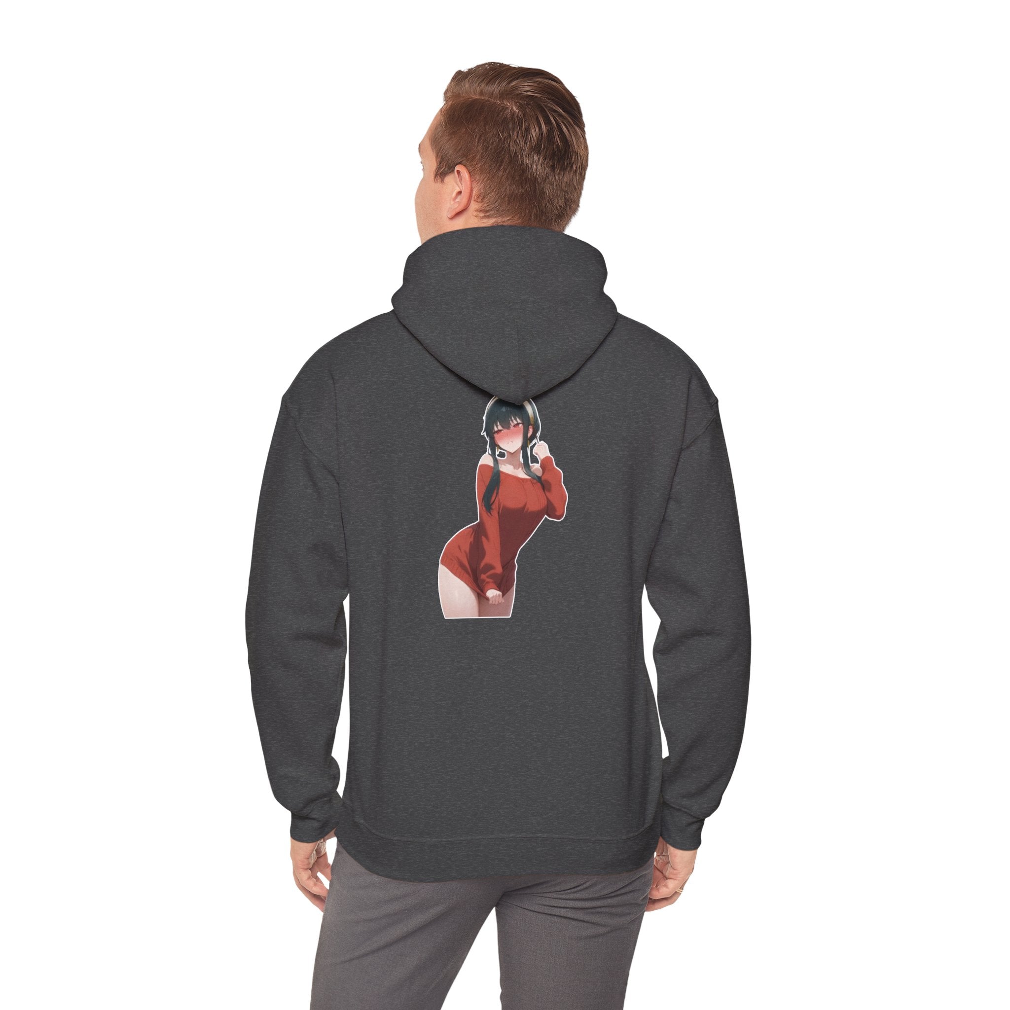 Yor Forger Blushing Waifu Unisex Heavy Blend™ Hooded Sweatshirt