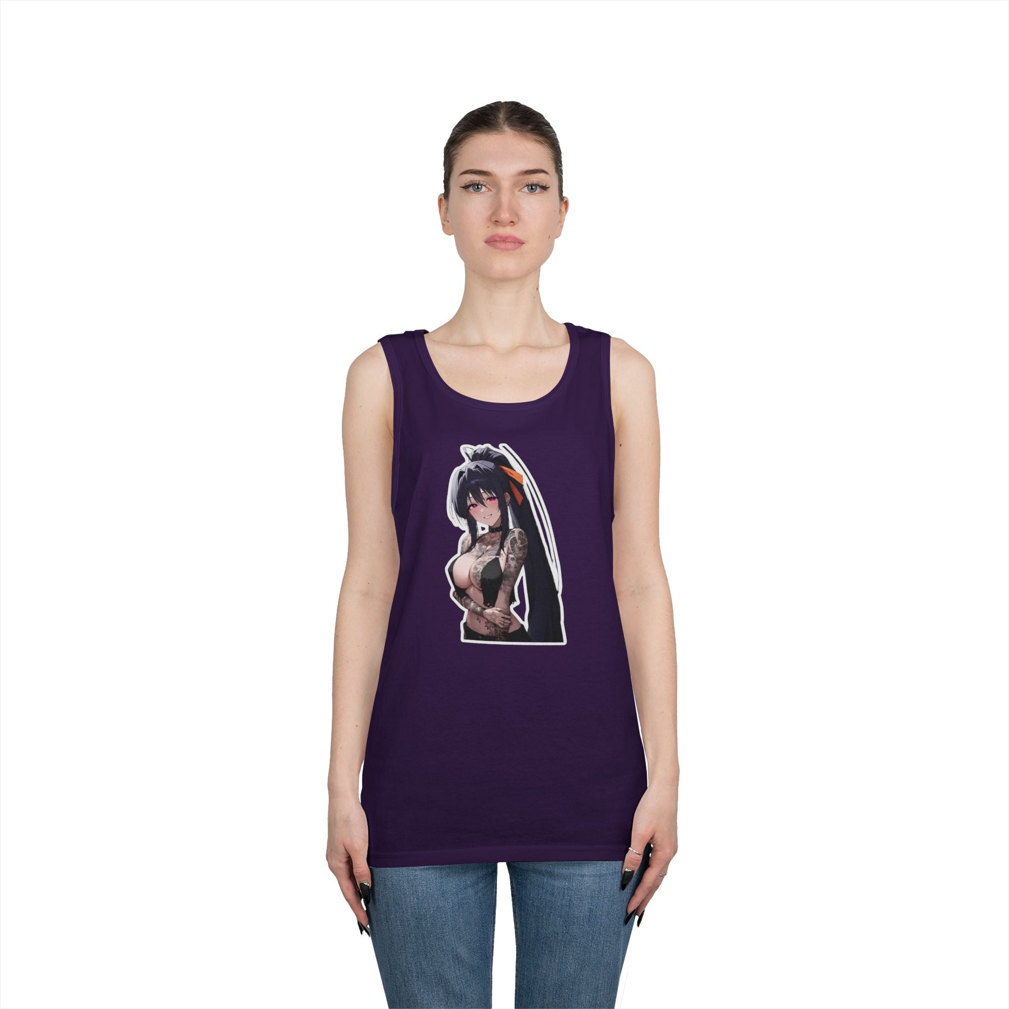 Akeno Himejima Gothic Tattooed Heavy Cotton Tank Top