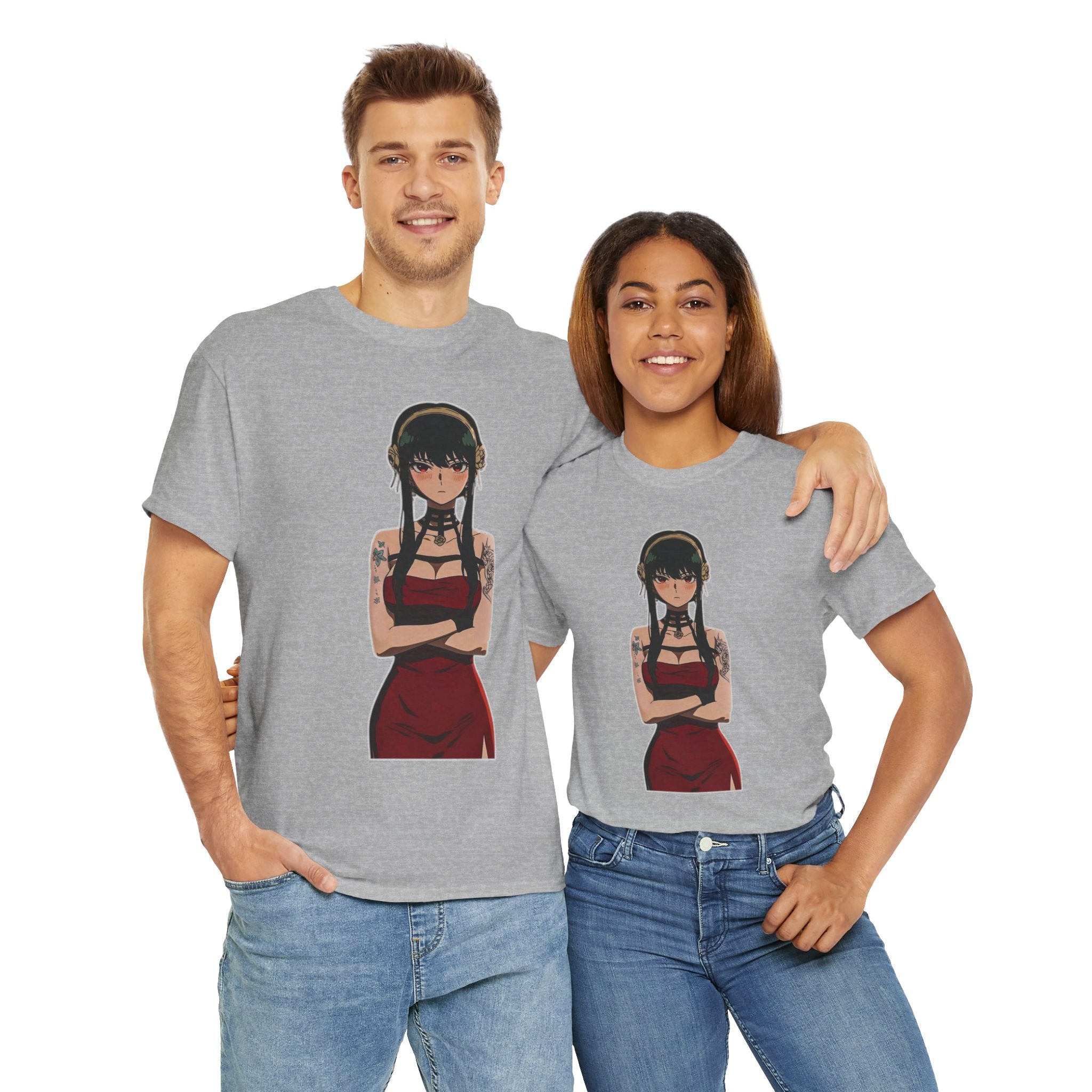 Yor Forger Elegant Tattooed Anime Unisex Heavy Cotton Tee