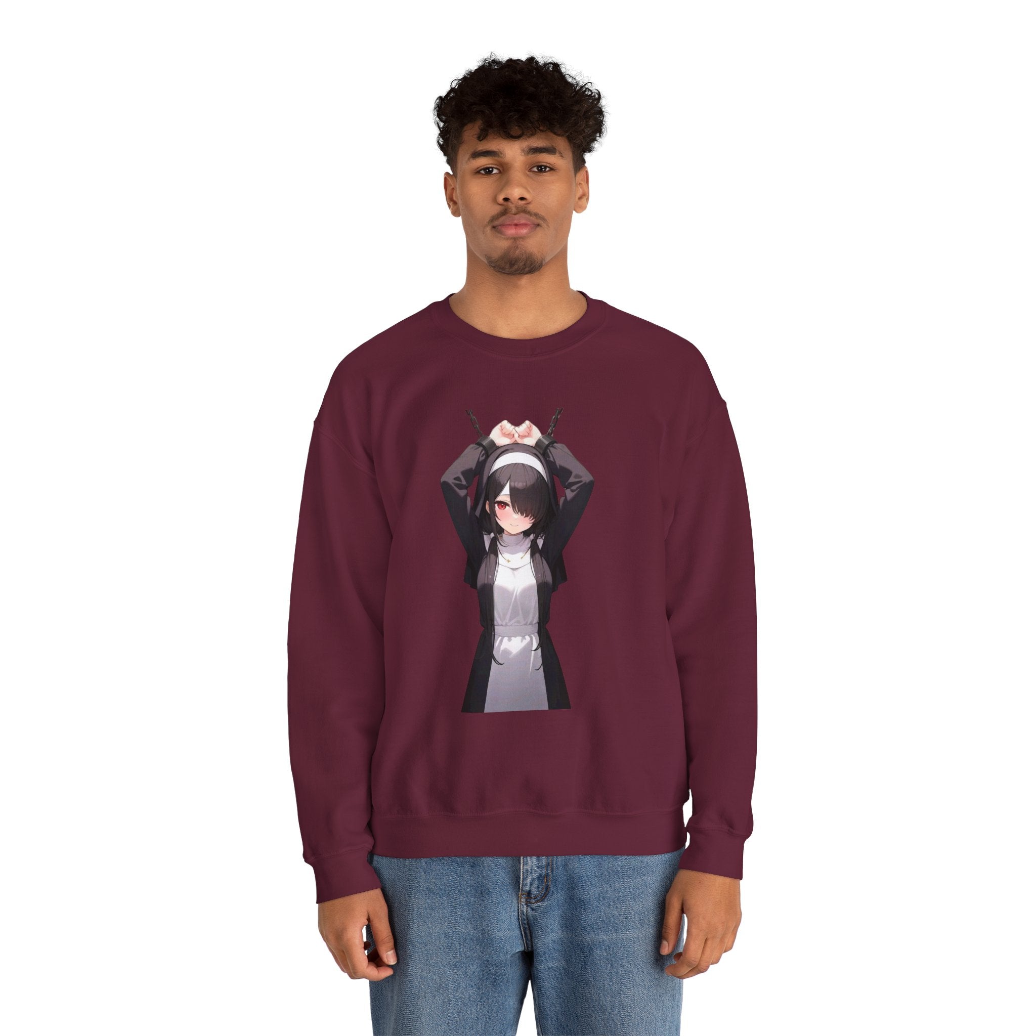 Tokisaki Kurum Nun Gothic Unisex Heavy Blend™ Crewneck Sweatshirt