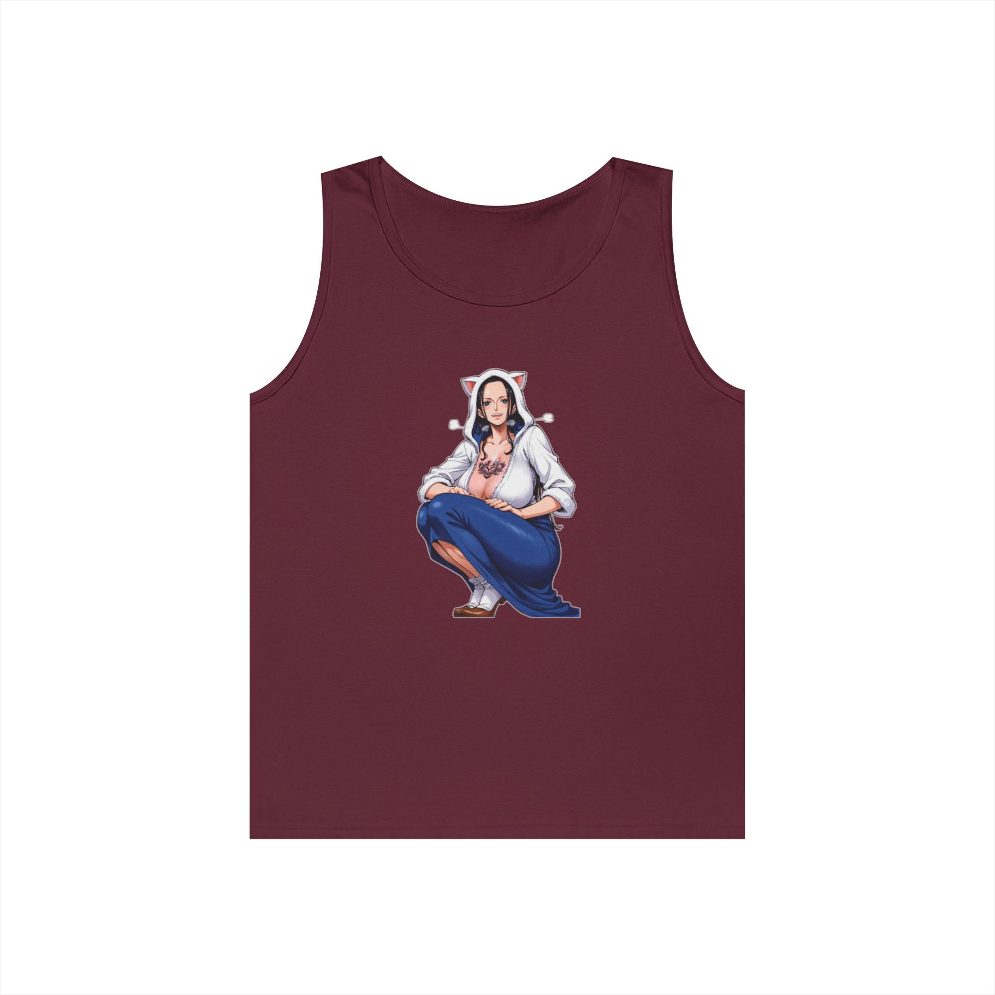 Nico Robin Catgirl Casual Anime Heavy Cotton Tank Top