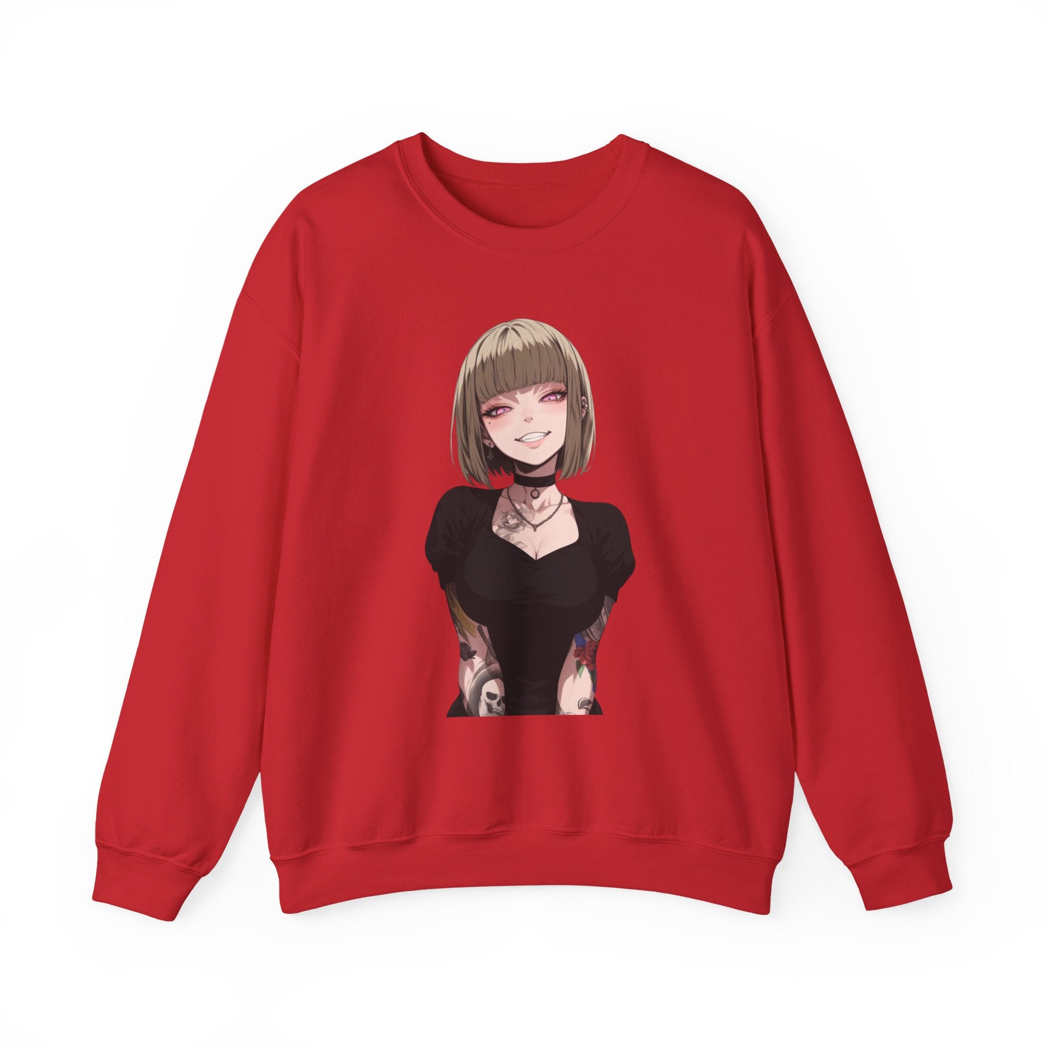 Sexy Style Himiko Toga Skull Tattooed Unisex Heavy Blend™ Crewneck Sweatshirt