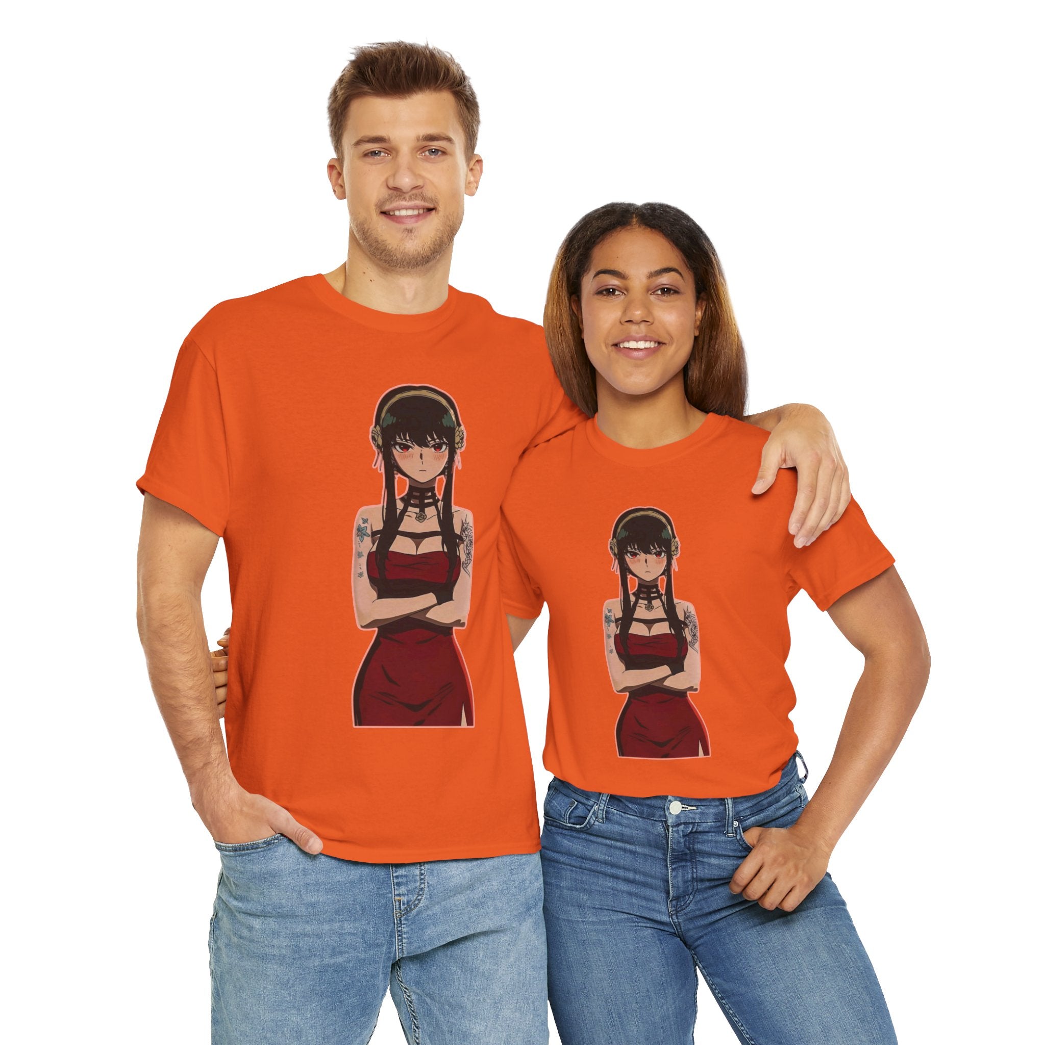 Yor Forger Elegant Tattooed Anime Unisex Heavy Cotton Tee
