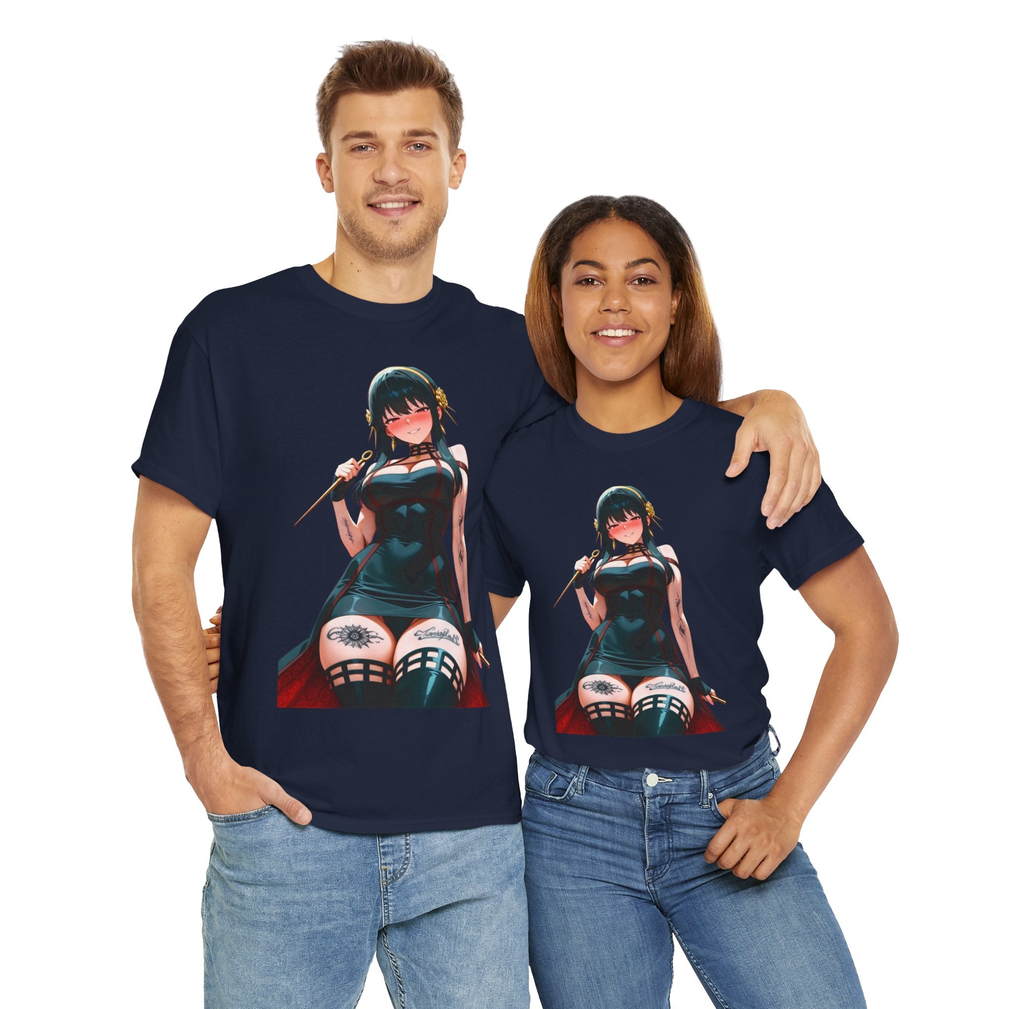 Yor Forger Assassin Gothic Tattooed Unisex Heavy Cotton Tee
