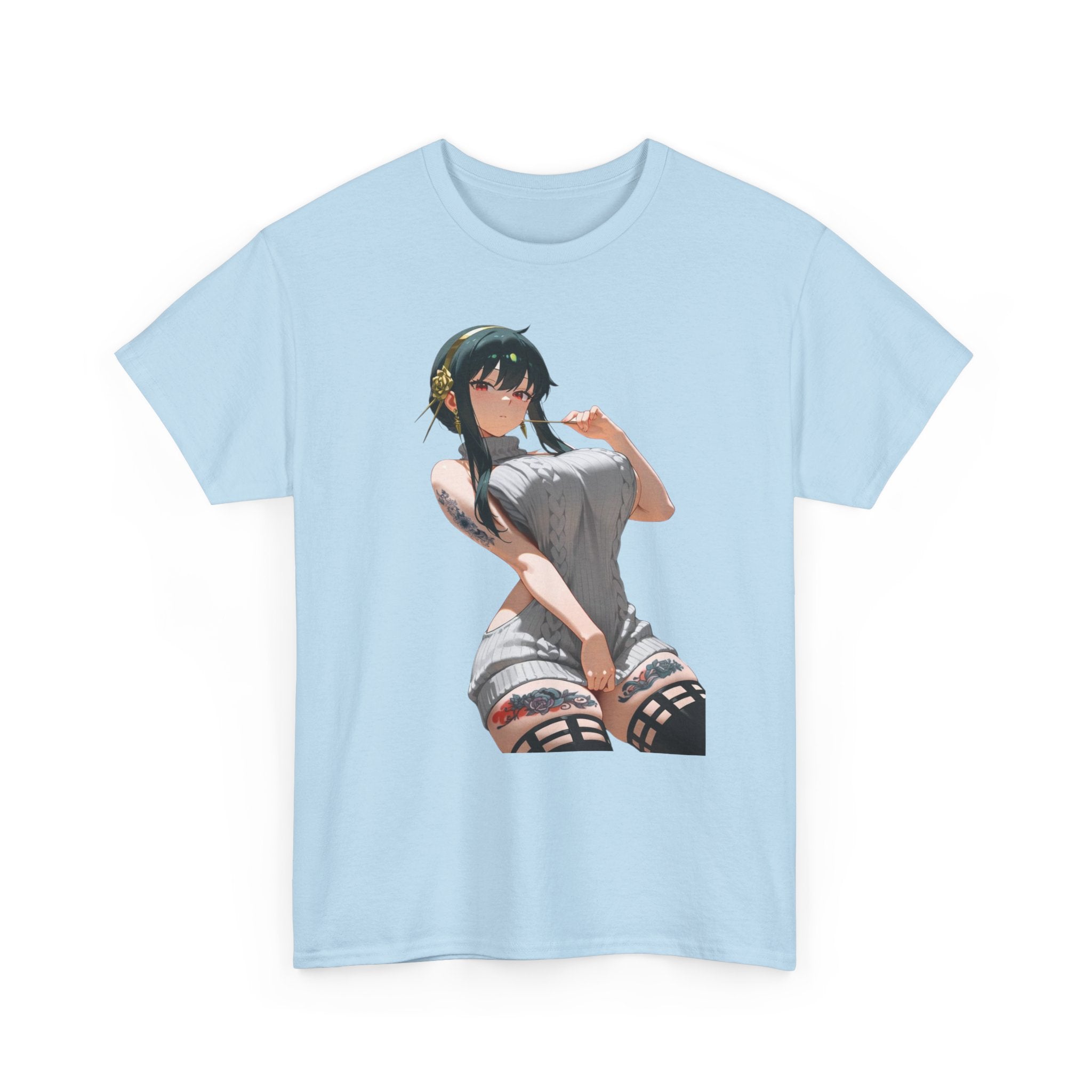 Yor Forger Sexy Tattooed Anime Heavy Cotton Tee