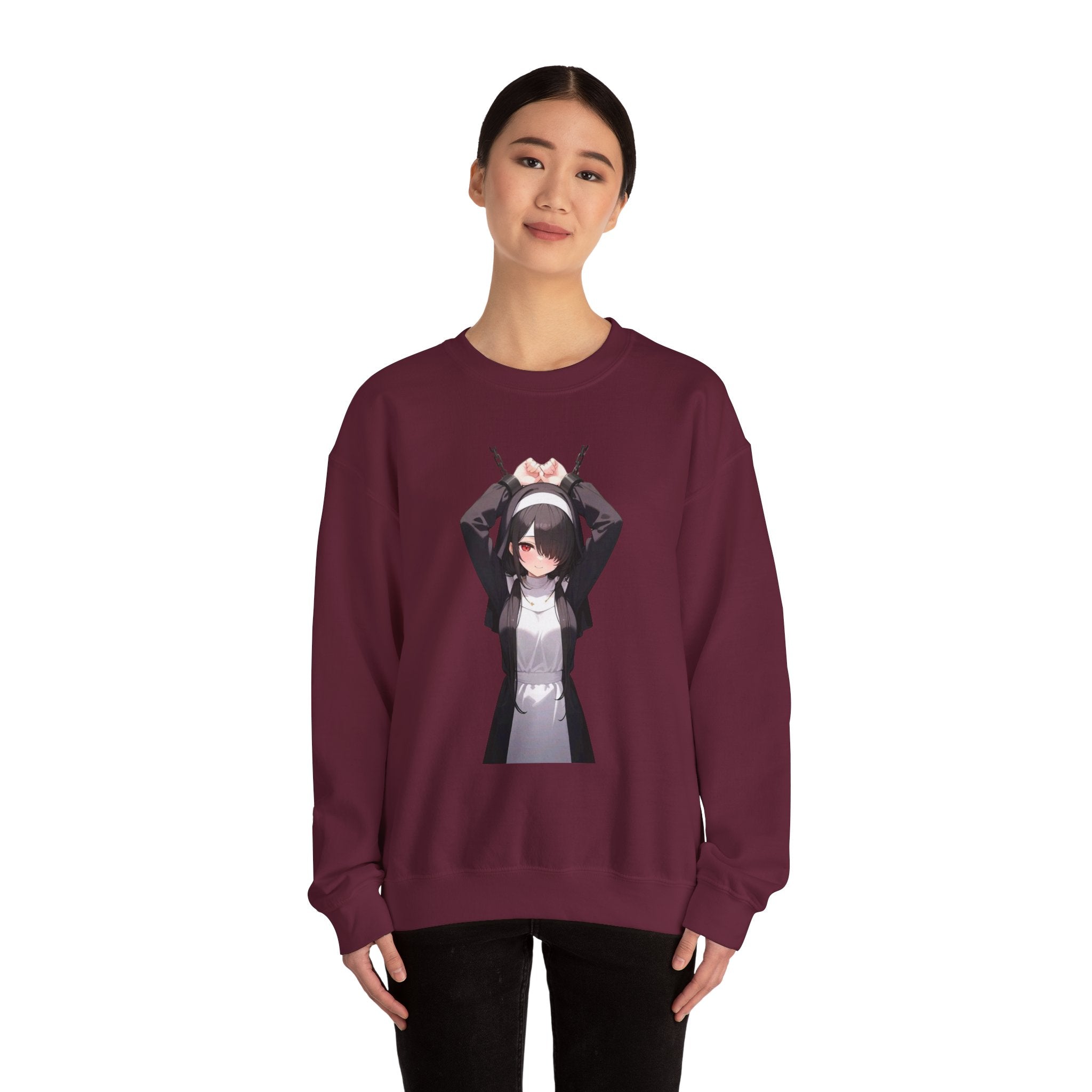 Tokisaki Kurum Nun Gothic Unisex Heavy Blend™ Crewneck Sweatshirt