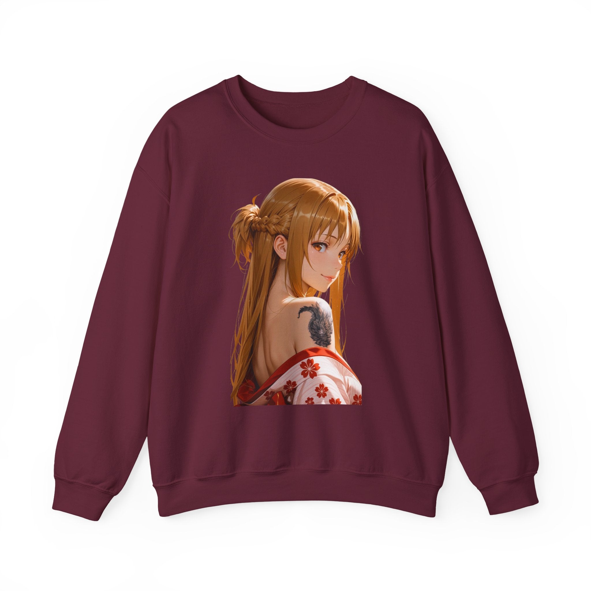 Asuna Kimono Tattoo Unisex Heavy Blend™ Crewneck Sweatshirt