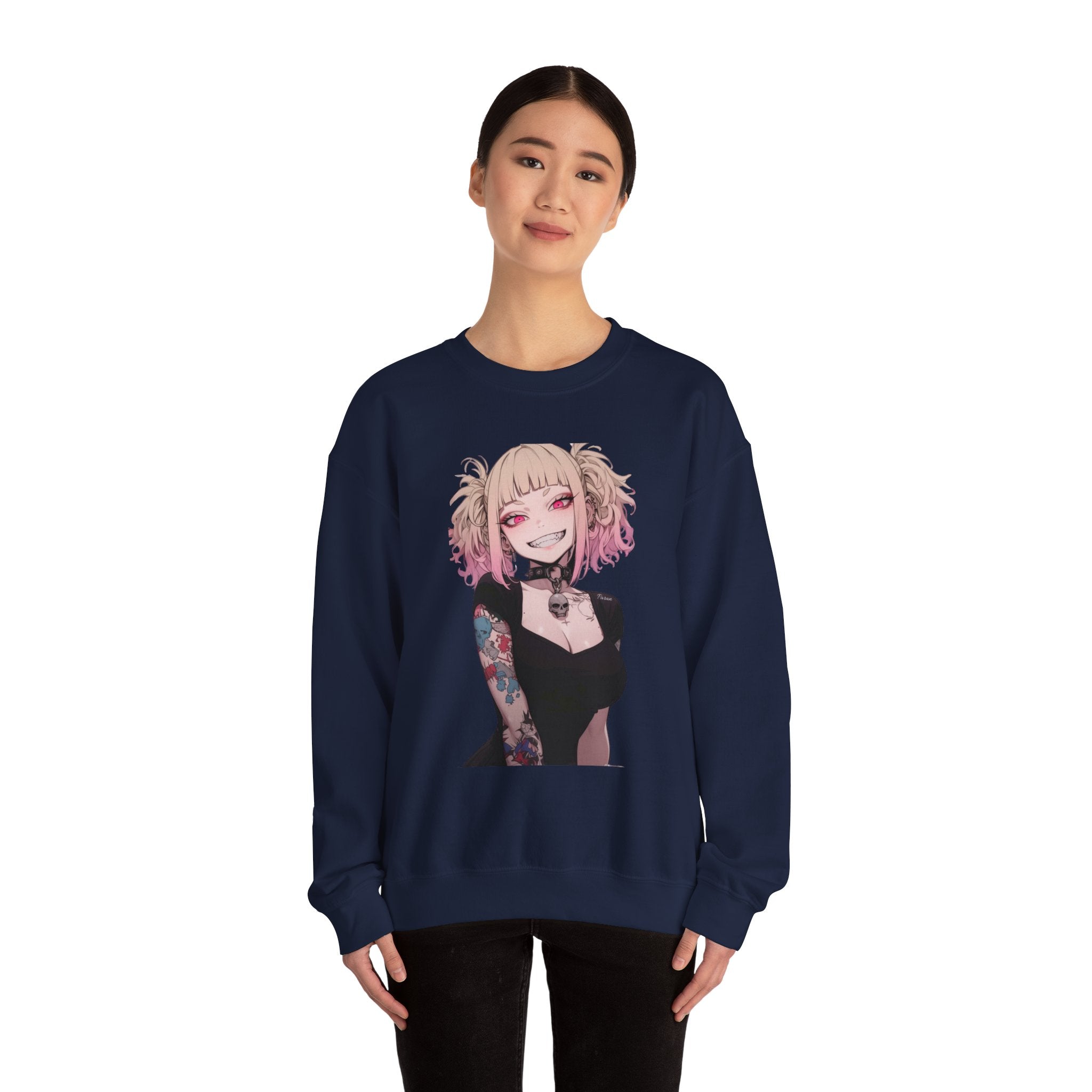 Gothic Himiko Toga Tattooed Crazy Unisex Heavy Blend™ Crewneck Sweatshirt