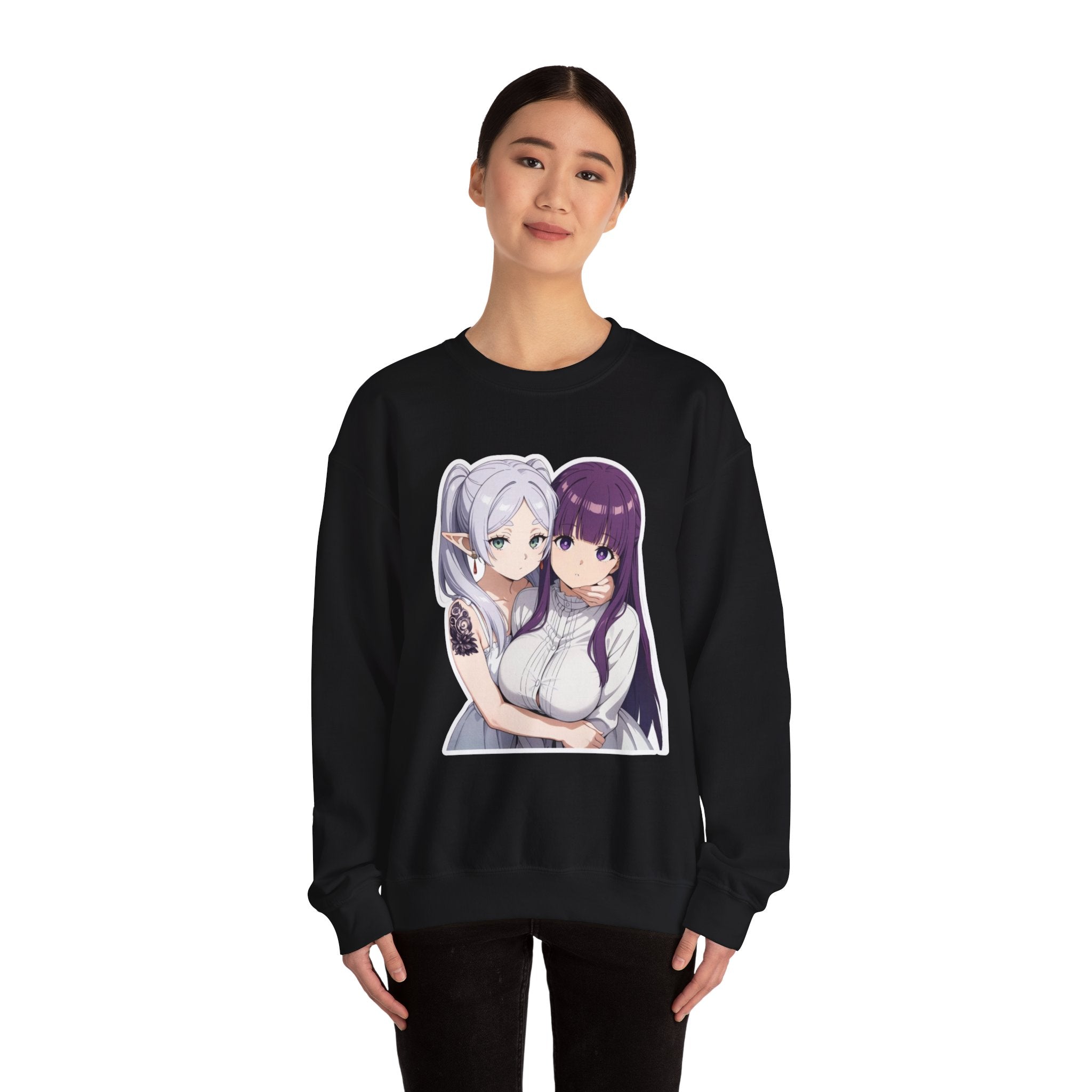 Fern x Frieren Waifu Unisex Heavy Blend™ Crewneck Sweatshirt