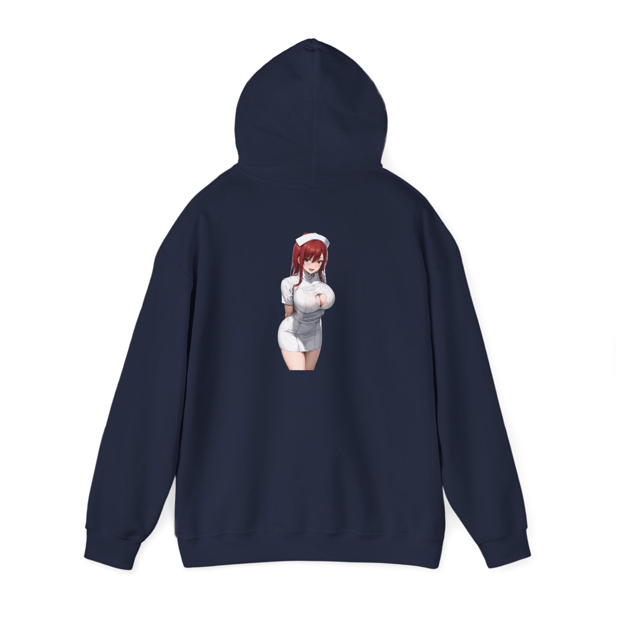 Ezra Scarlet Nurse Uniform Anime Unisex Heavy Blend™ Hooded Sweatshirt