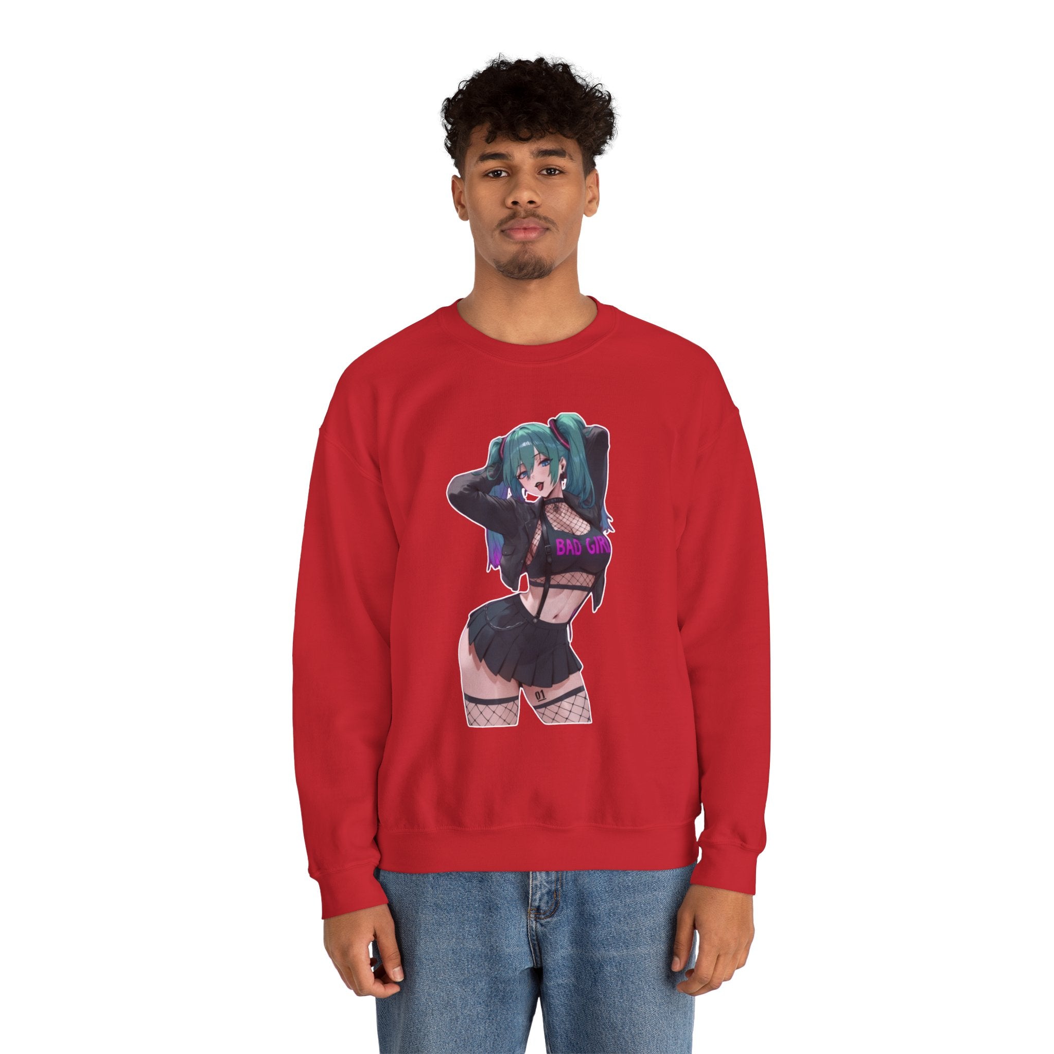 Hatsune Miku Baddie Unisex Heavy Blend™ Crewneck Sweatshirt
