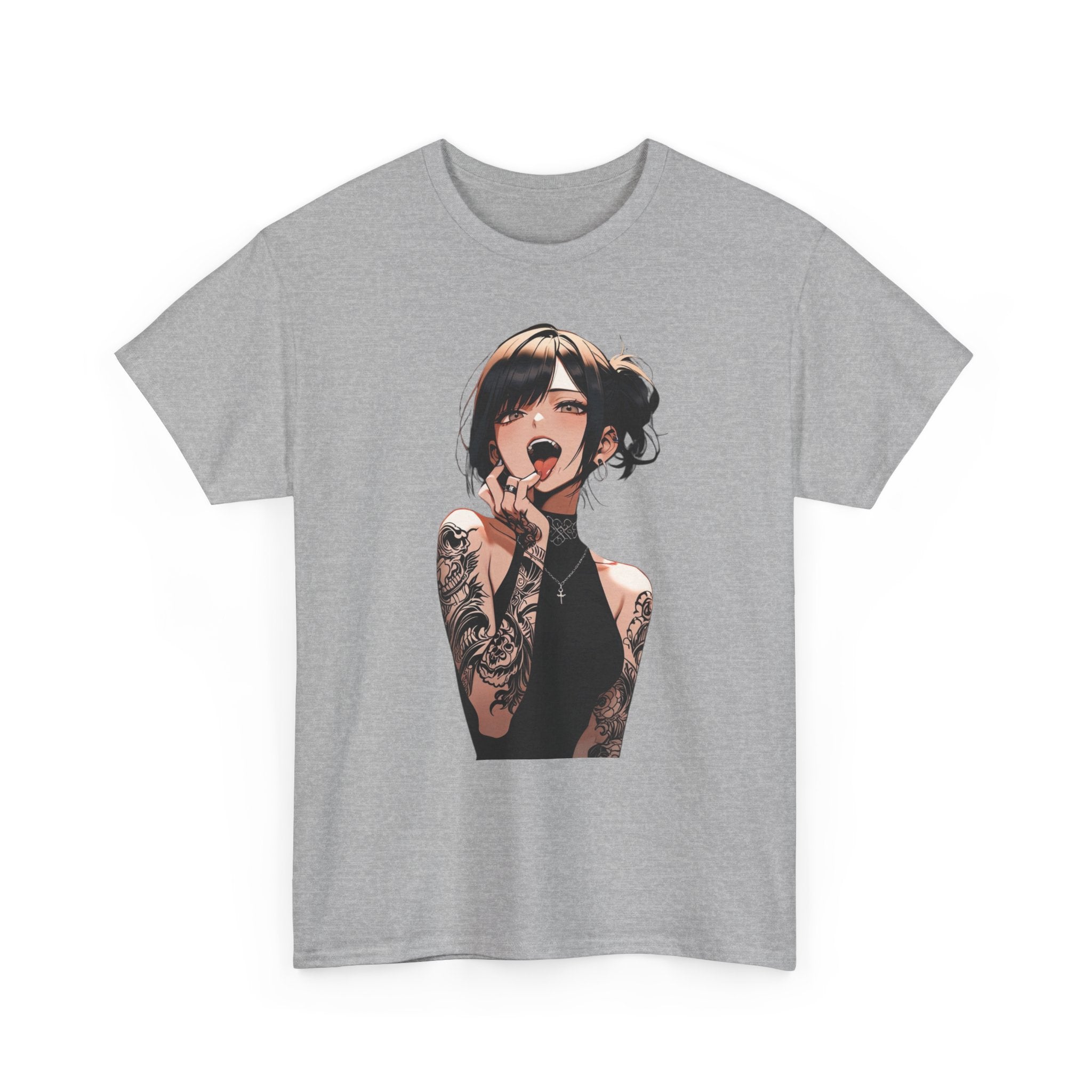 Gothic Himiko Toga Tattooed Ahegao Heavy Cotton Tee