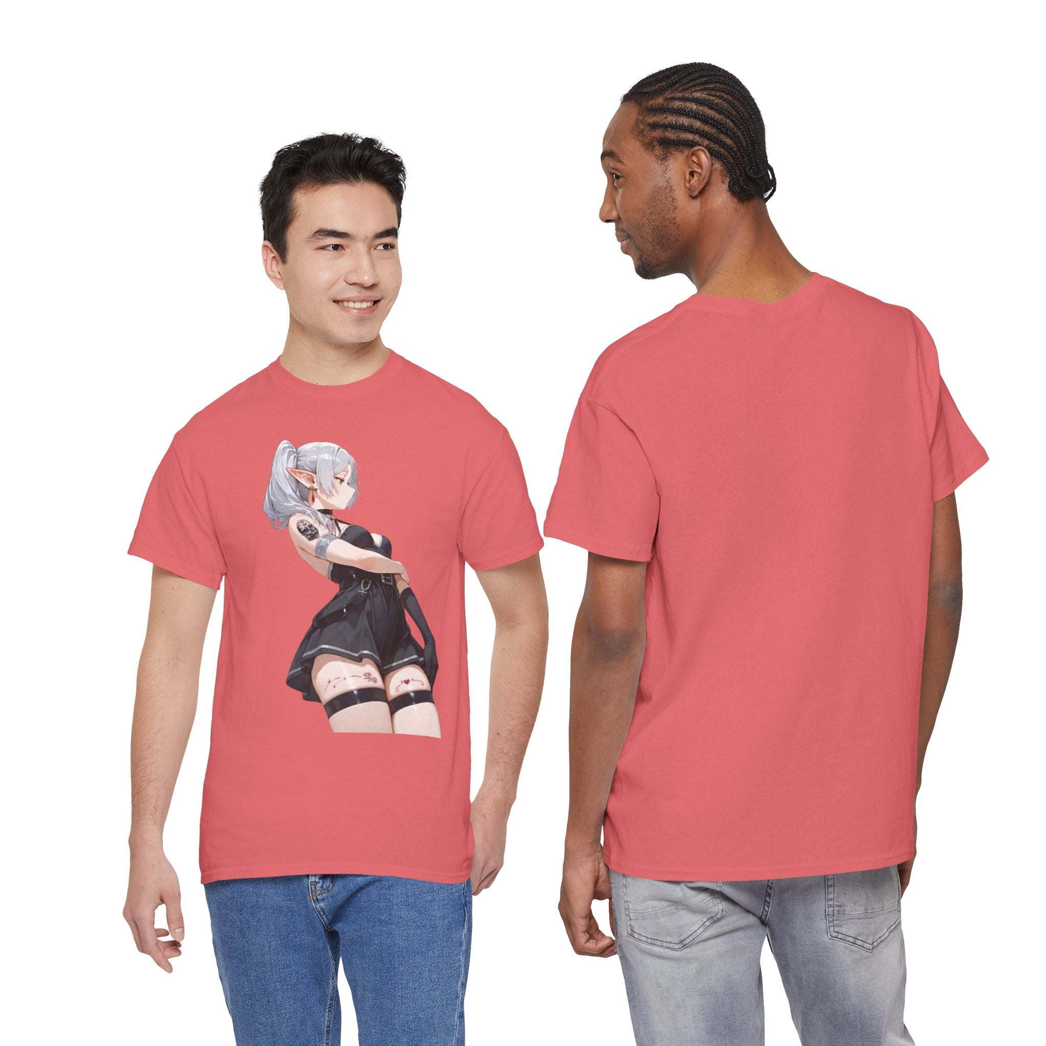 Sexy Frieren Tattooed Black Outfit Unisex Heavy Cotton Tee