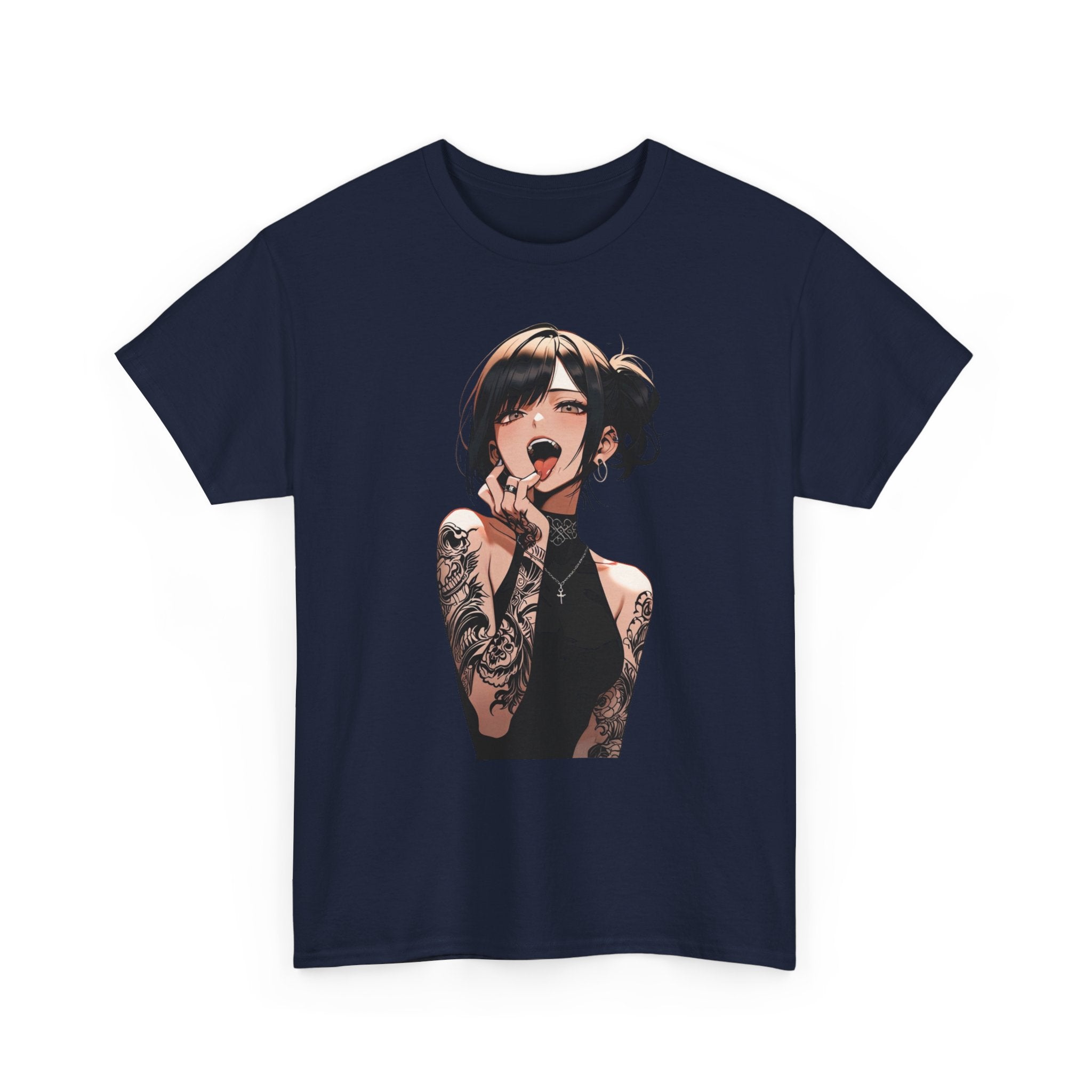 Gothic Himiko Toga Tattooed Ahegao Heavy Cotton Tee