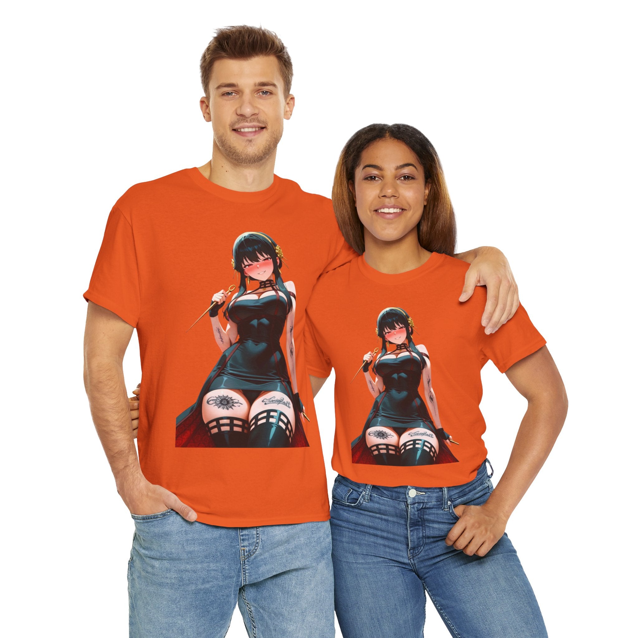 Yor Forger Assassin Gothic Tattooed Unisex Heavy Cotton Tee