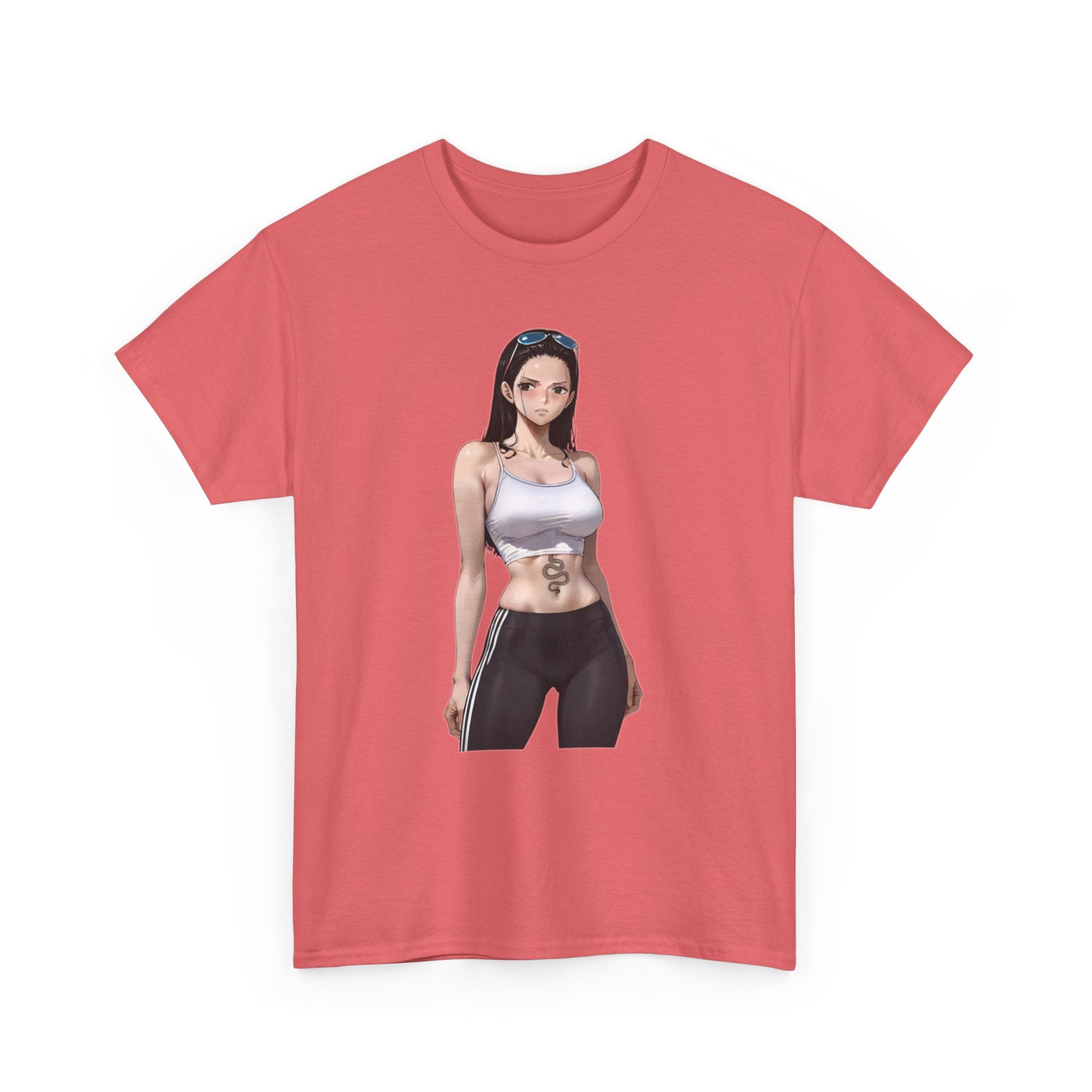 Nico Robin Sporty Snake Tattoo Anime Heavy Cotton Tee