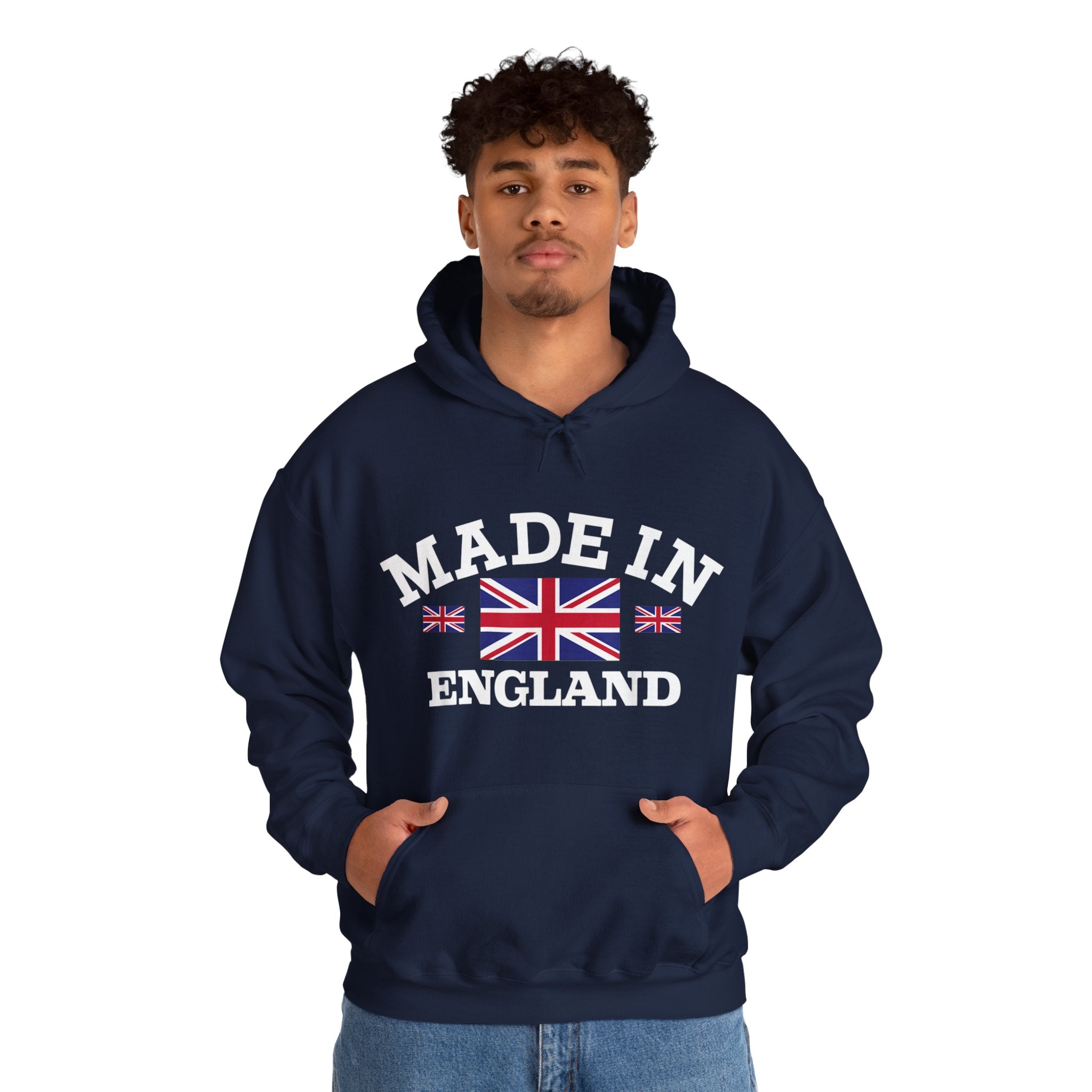 Made in England British Flag Union Jack Unisex Heavy Blend™ Hooded Sweatshirt