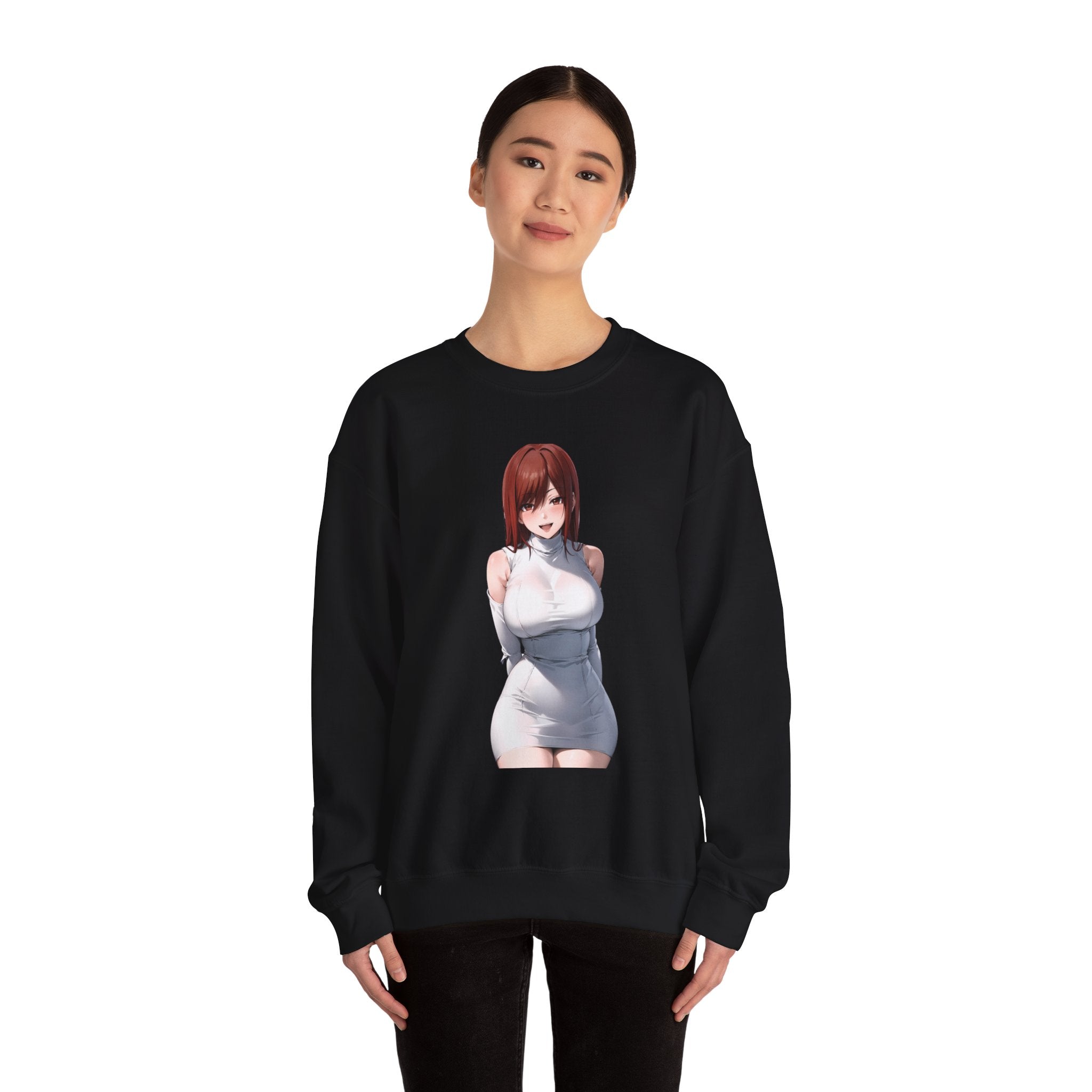 Ezra Scarlet Charming White Dress Anime Unisex Heavy Blend™ Crewneck Sweatshirt