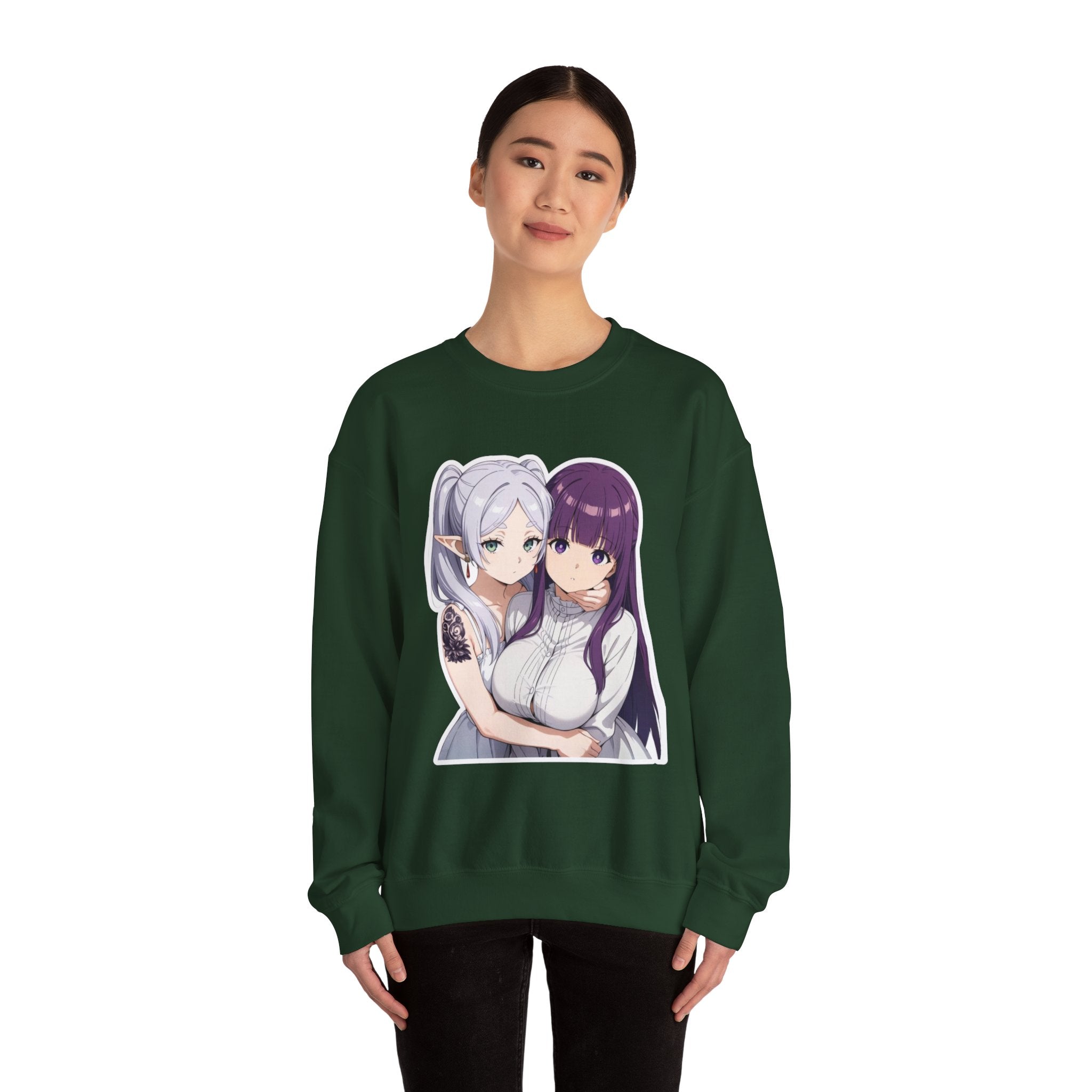 Fern x Frieren Waifu Unisex Heavy Blend™ Crewneck Sweatshirt