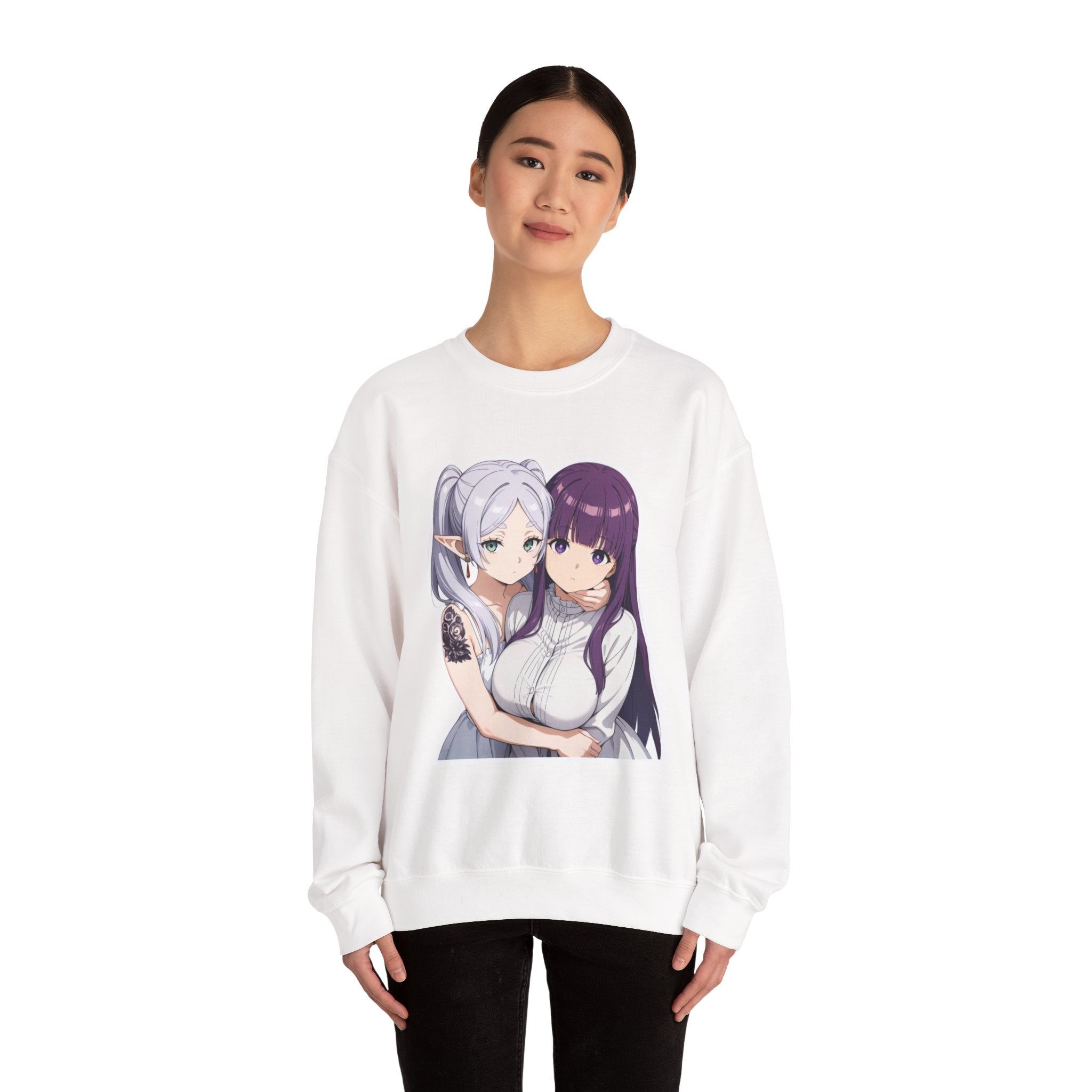 Fern x Frieren Waifu Unisex Heavy Blend™ Crewneck Sweatshirt