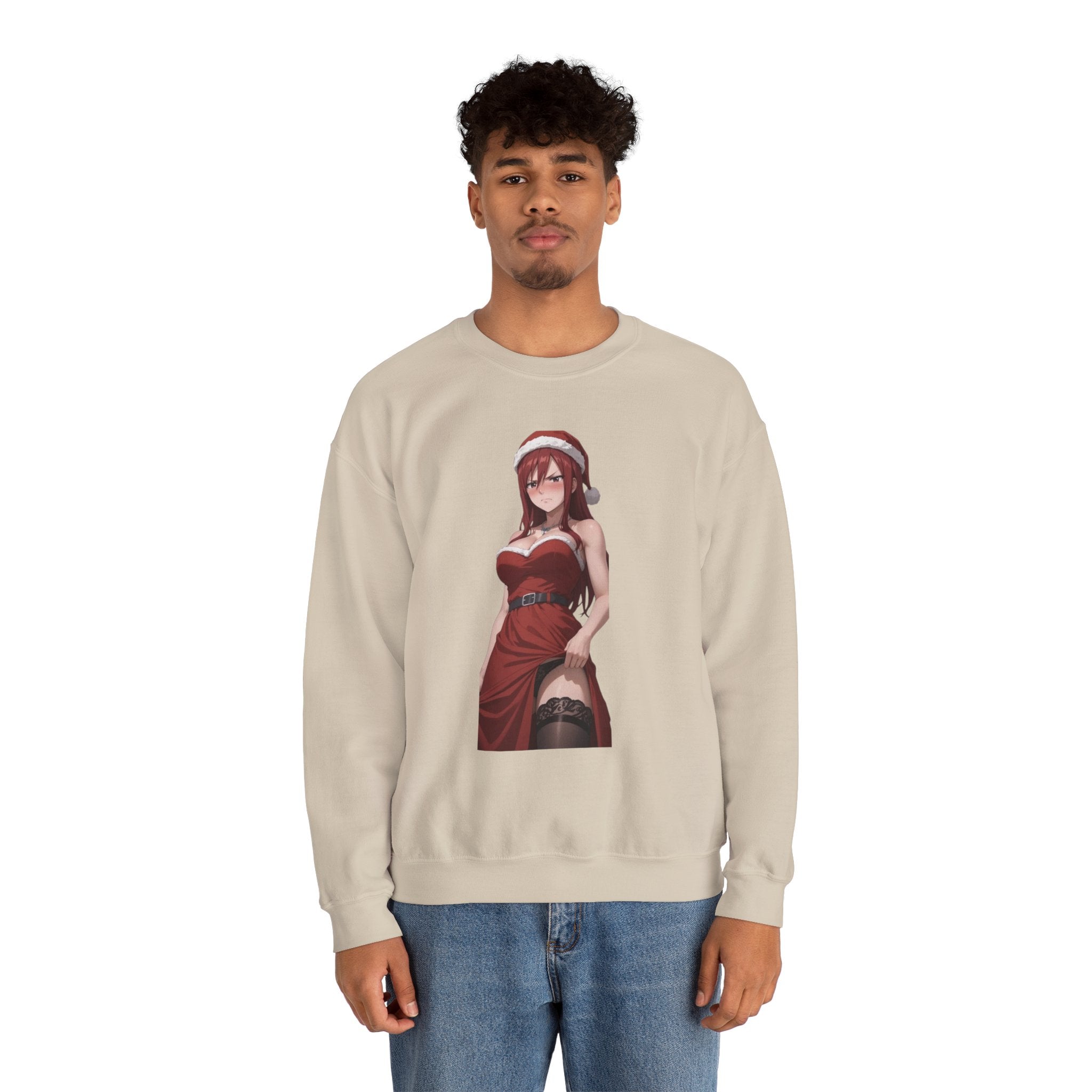 Ezra Scarlet Christmas Themed Angry Unisex Heavy Blend™ Crewneck Sweatshirt