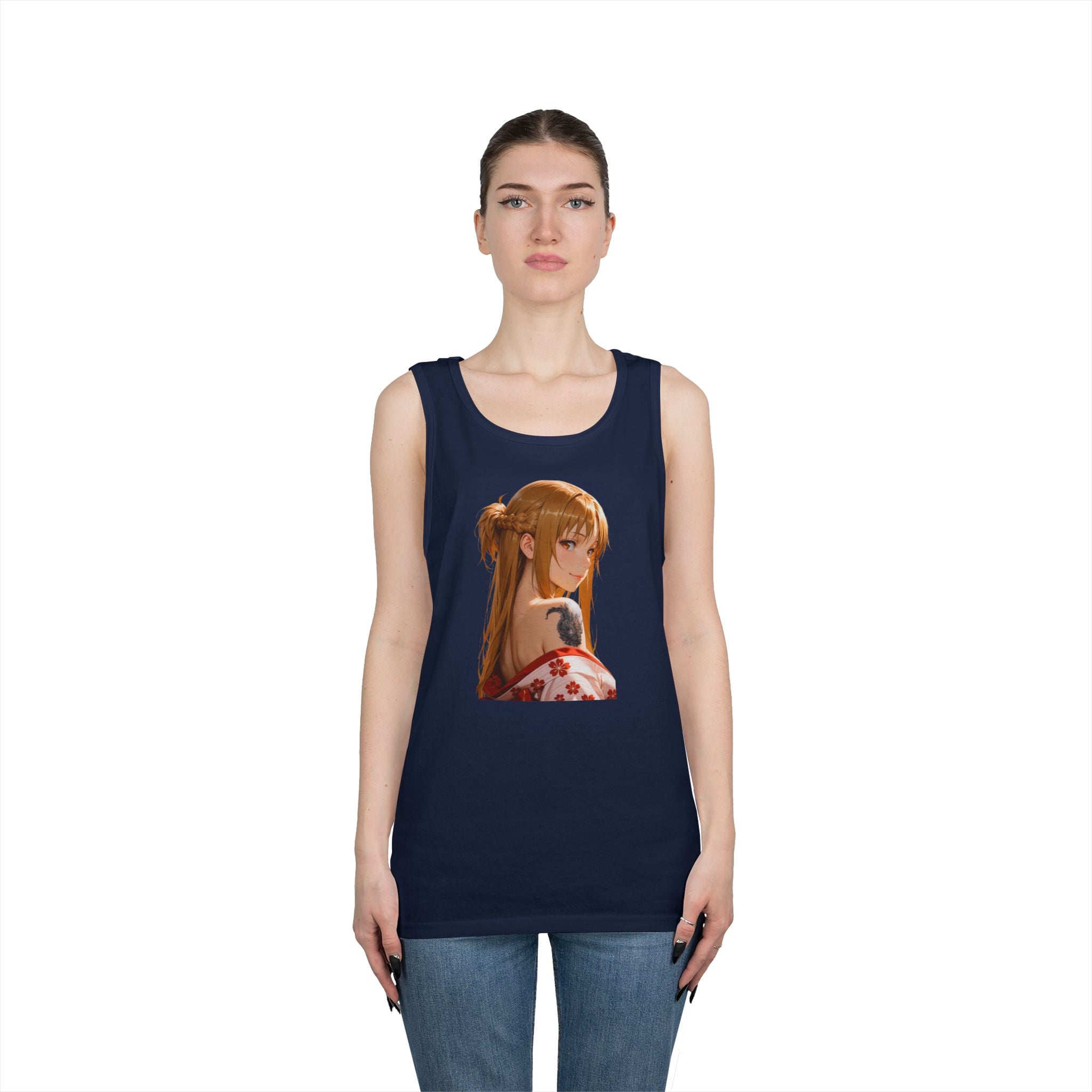 Asuna Kimono Tattoo Heavy Cotton Tank Top