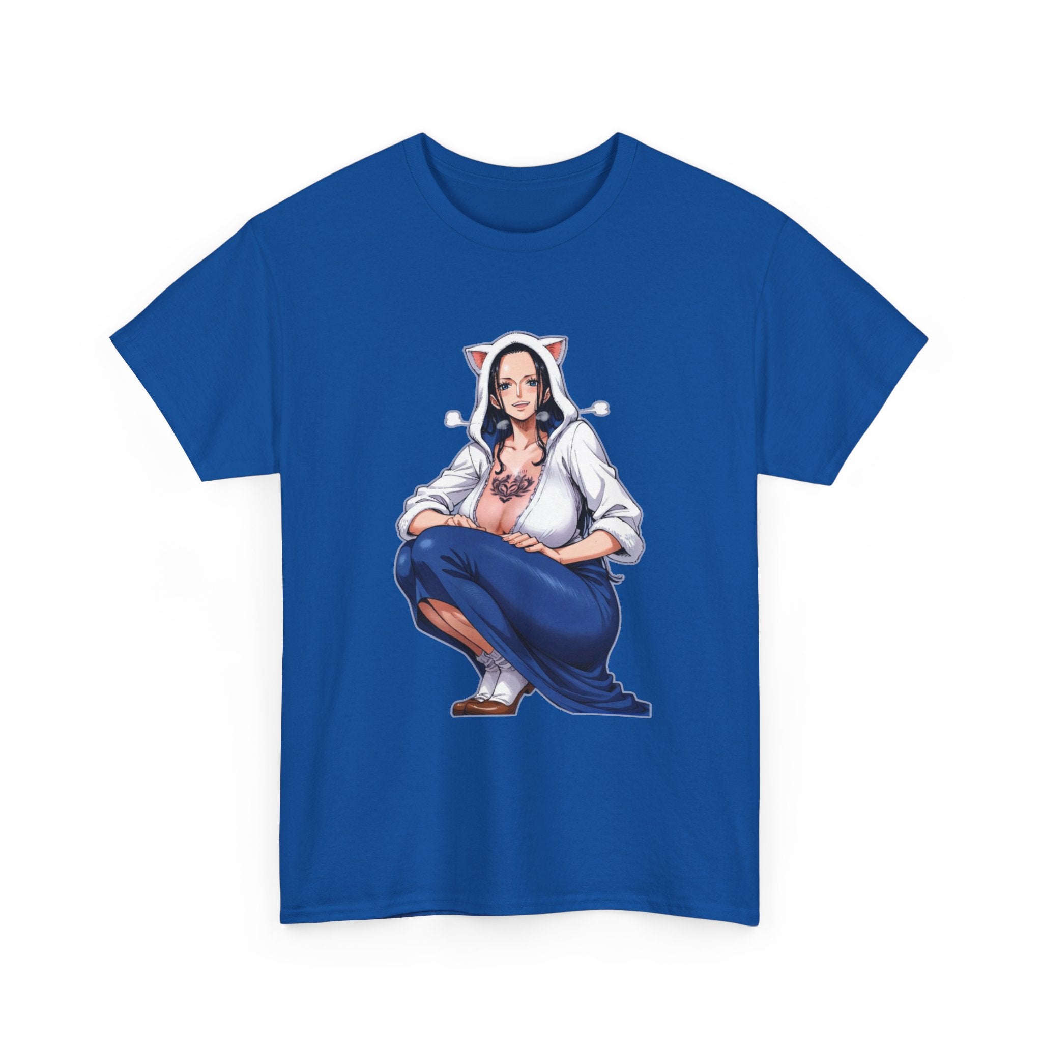 Nico Robin Catgirl Casual Anime Heavy Cotton Tee