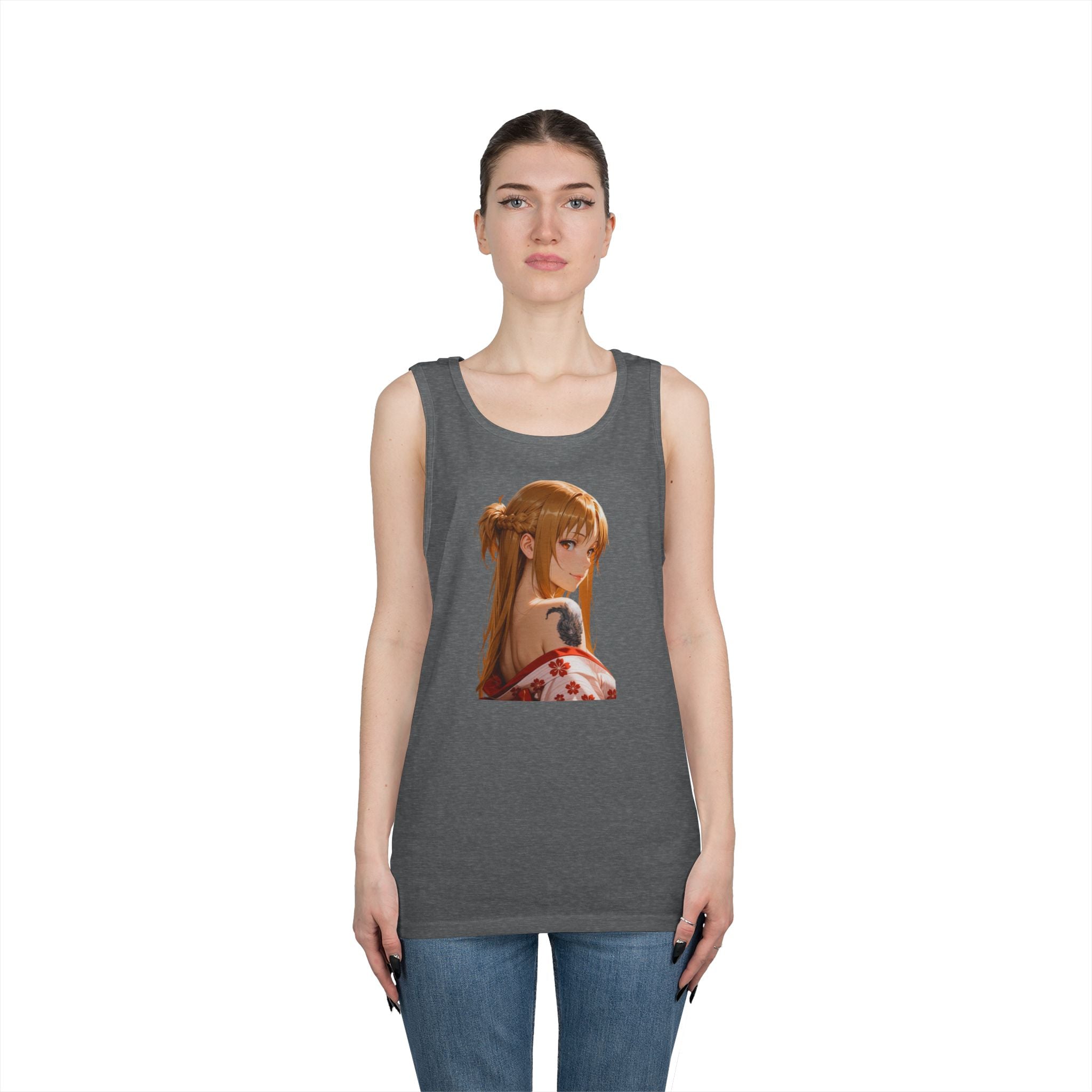 Asuna Kimono Tattoo Heavy Cotton Tank Top