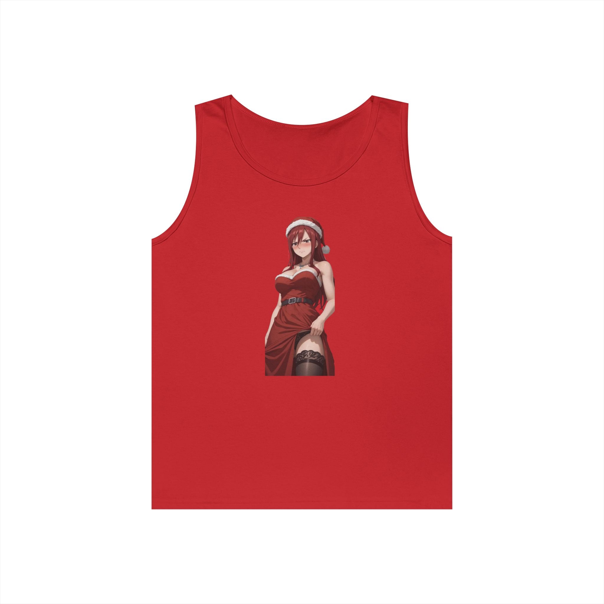 Ezra Scarlet Christmas Themed Angry Anime Heavy Cotton Tank Top