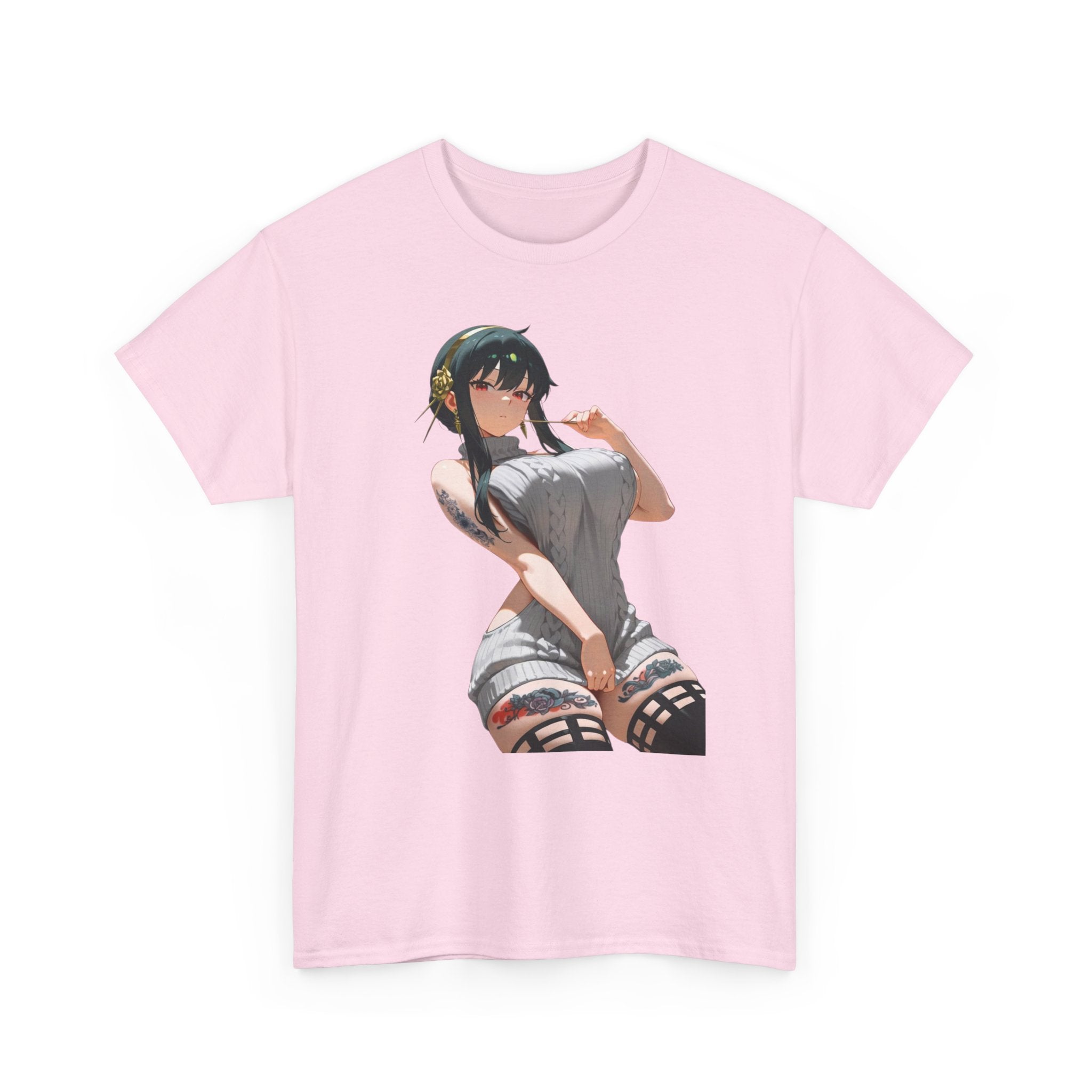 Yor Forger Sexy Tattooed Anime Heavy Cotton Tee