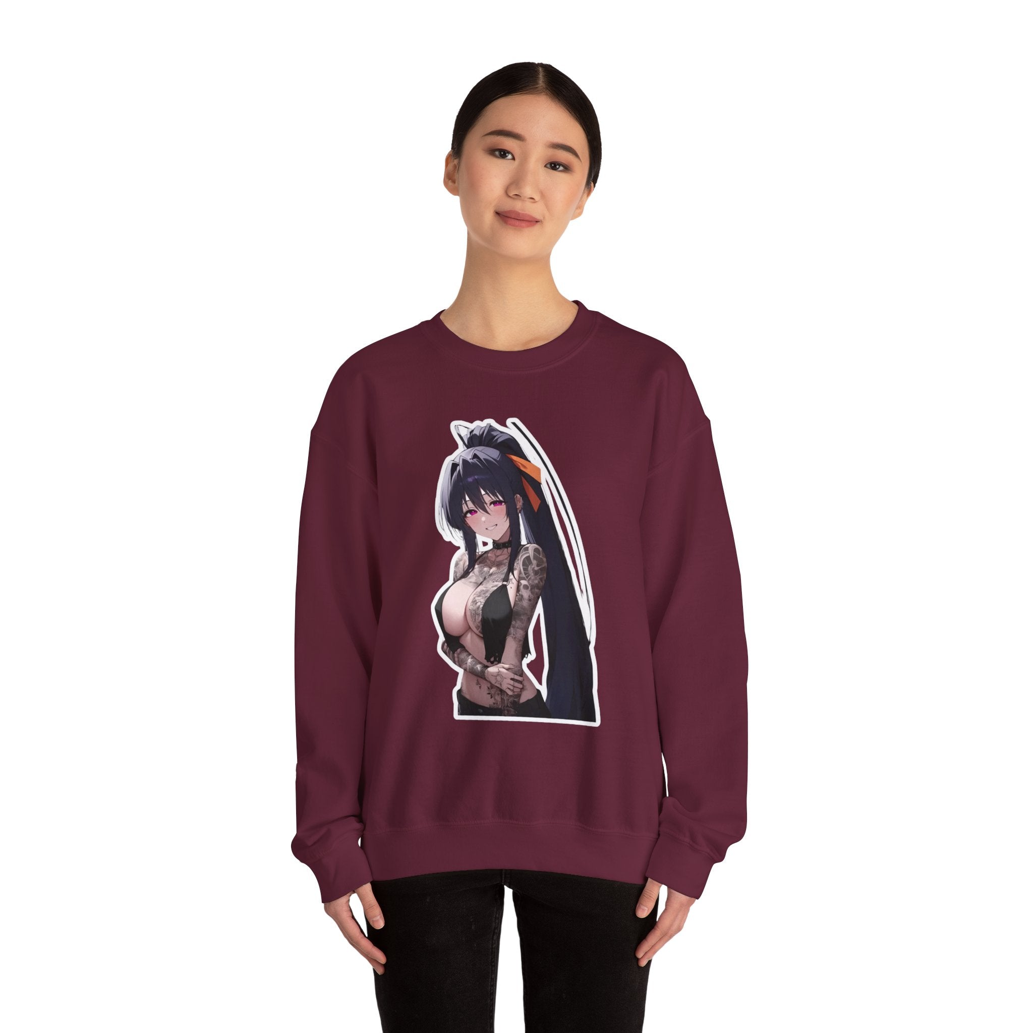 Akeno Himejima Gothic Tattooed Unisex Heavy Blend™ Crewneck Sweatshirt