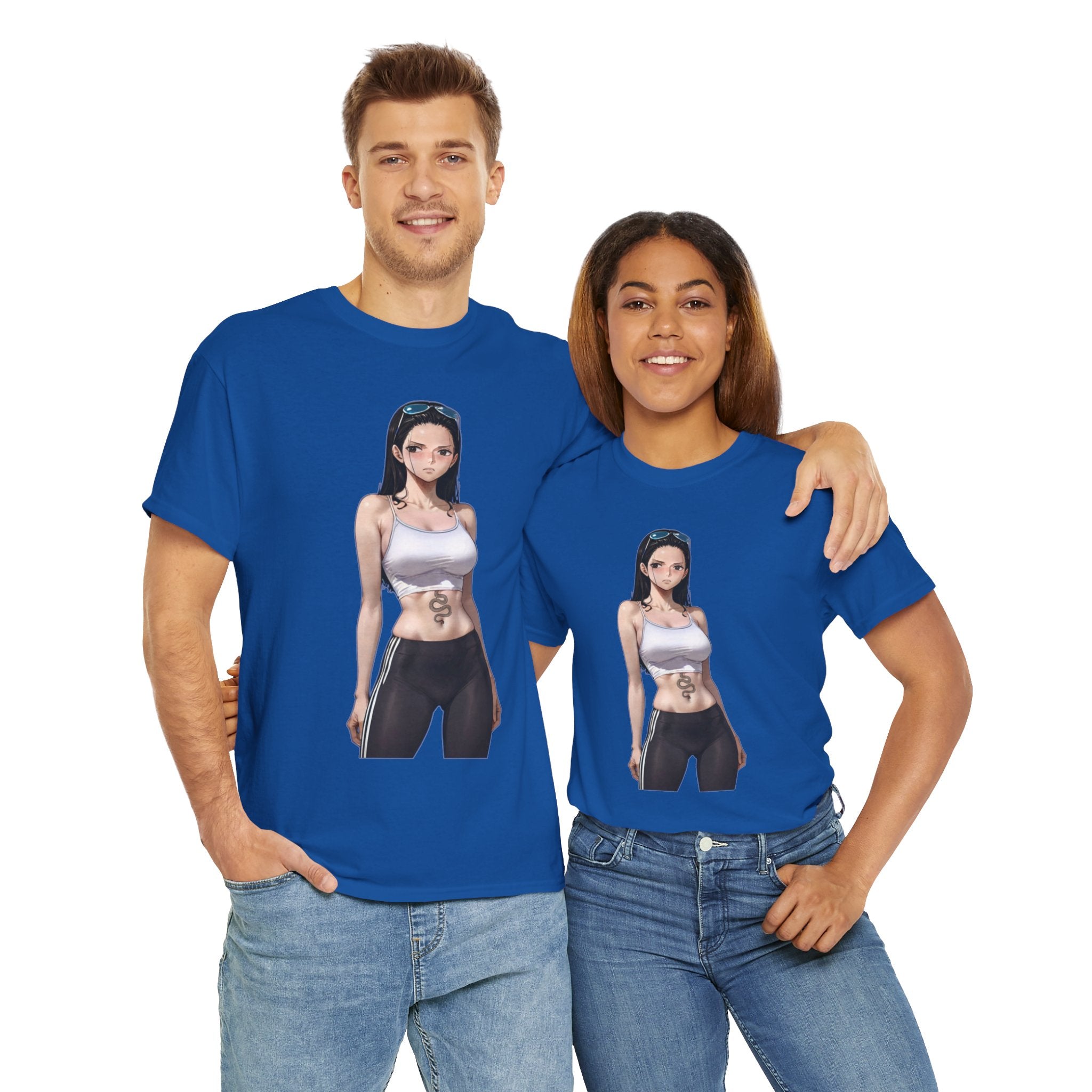 Nico Robin Sporty Snake Tattoo Anime Heavy Cotton Tee