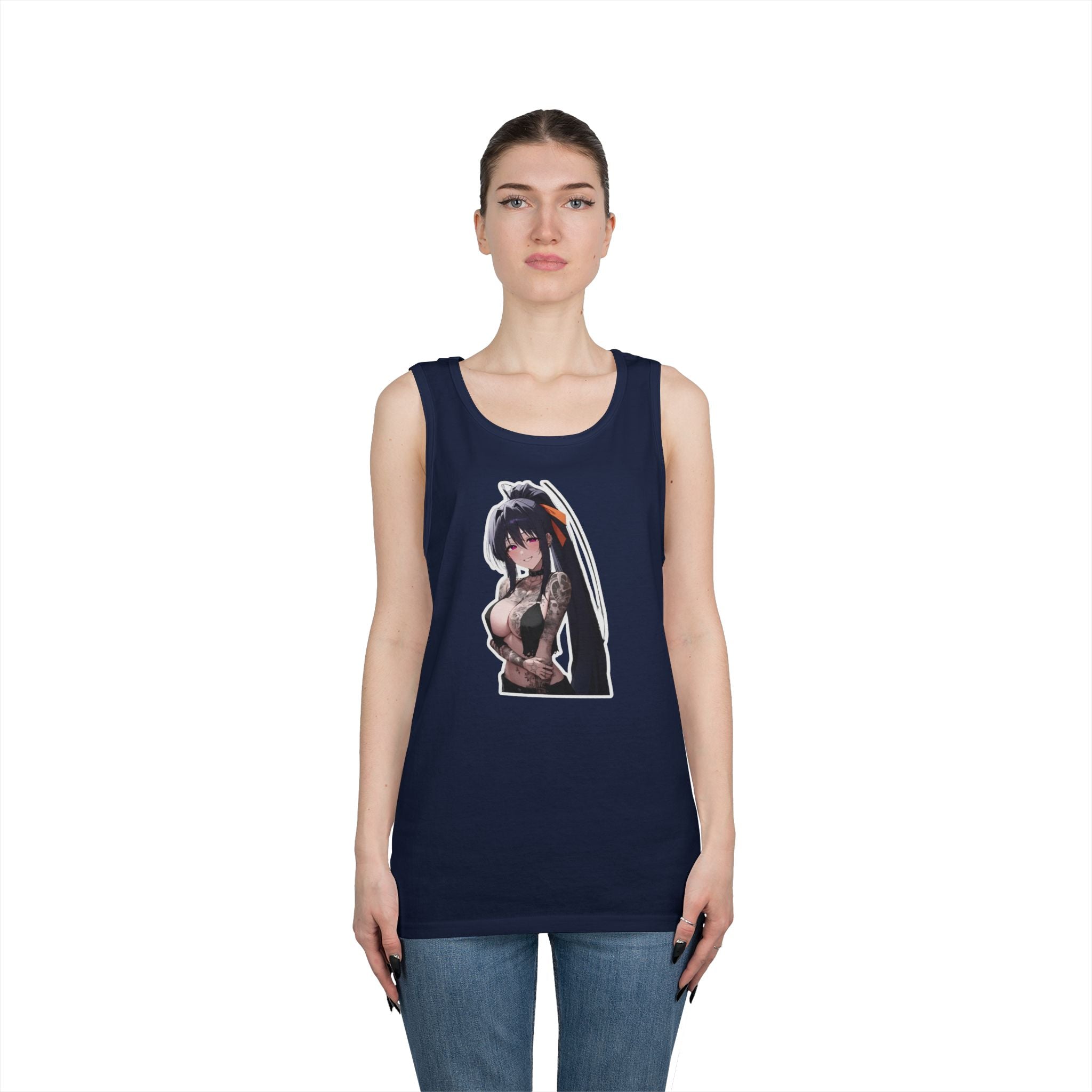 Akeno Himejima Gothic Tattooed Heavy Cotton Tank Top