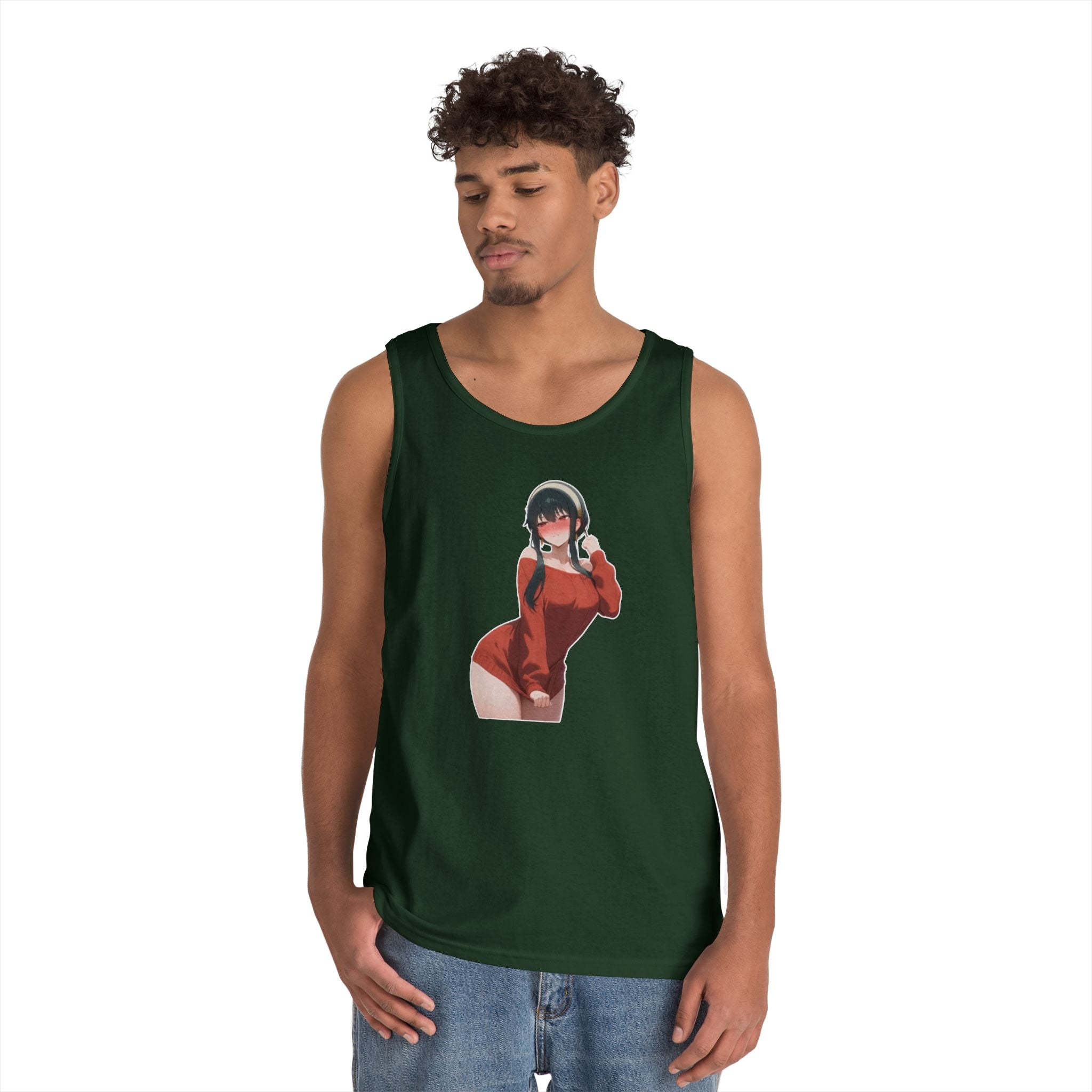 Yor Forger Blushing Waifu Heavy Cotton Tank Top