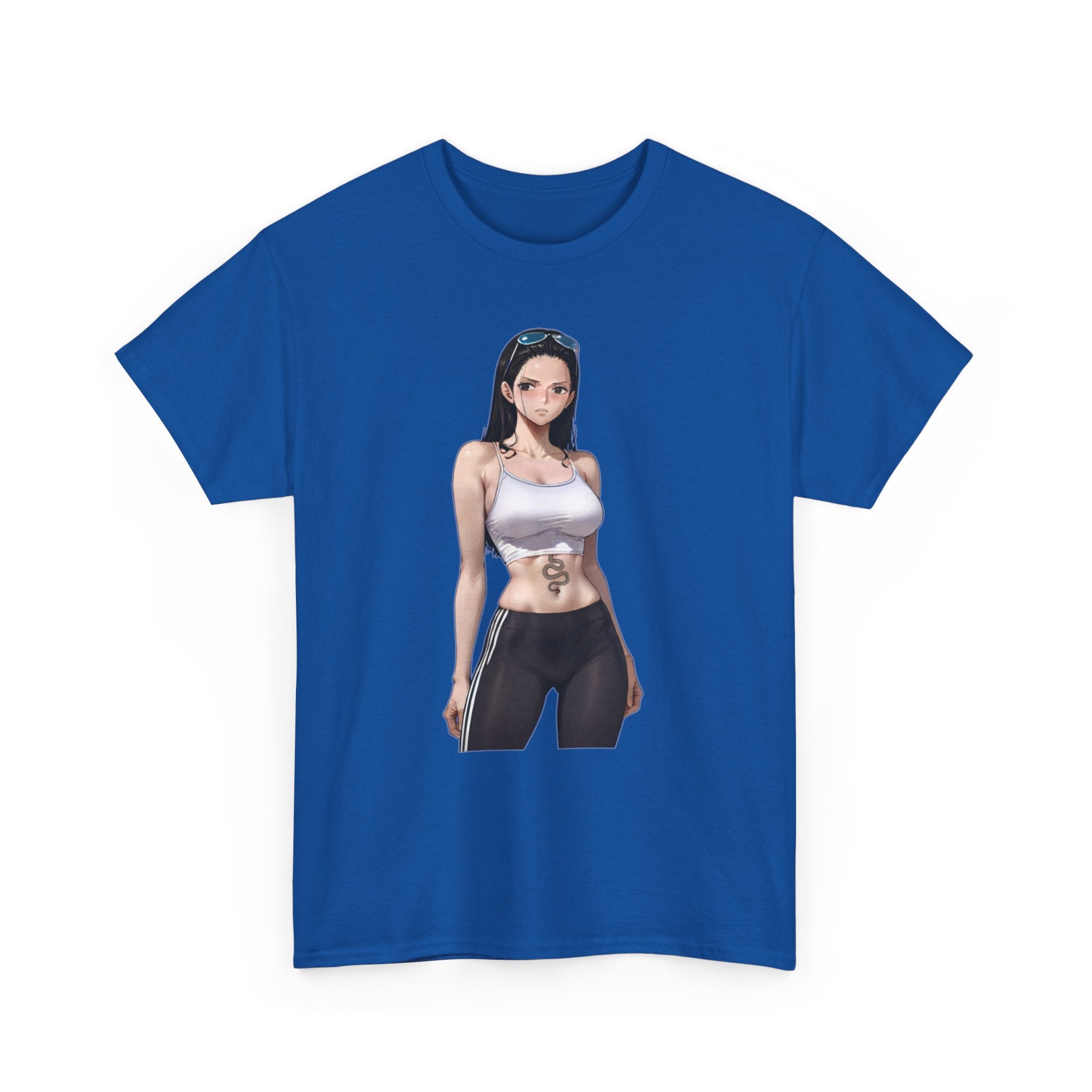 Nico Robin Sporty Snake Tattoo Anime Heavy Cotton Tee