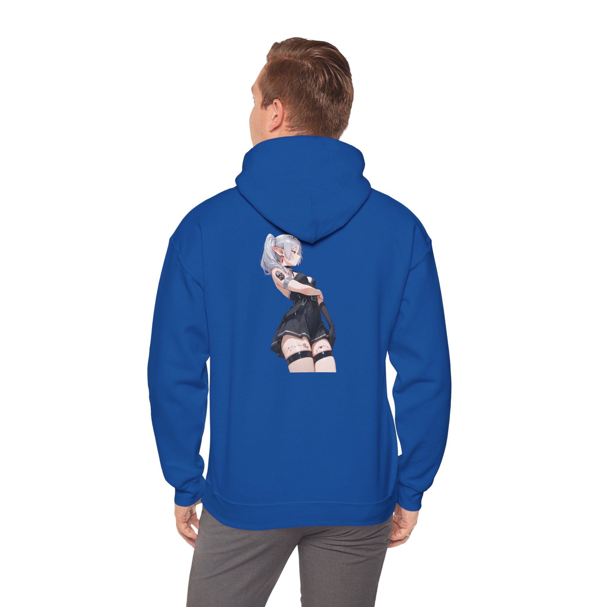 Sexy Frieren Tattooed Black Outfit Unisex Heavy Blend™ Hooded Sweatshirt