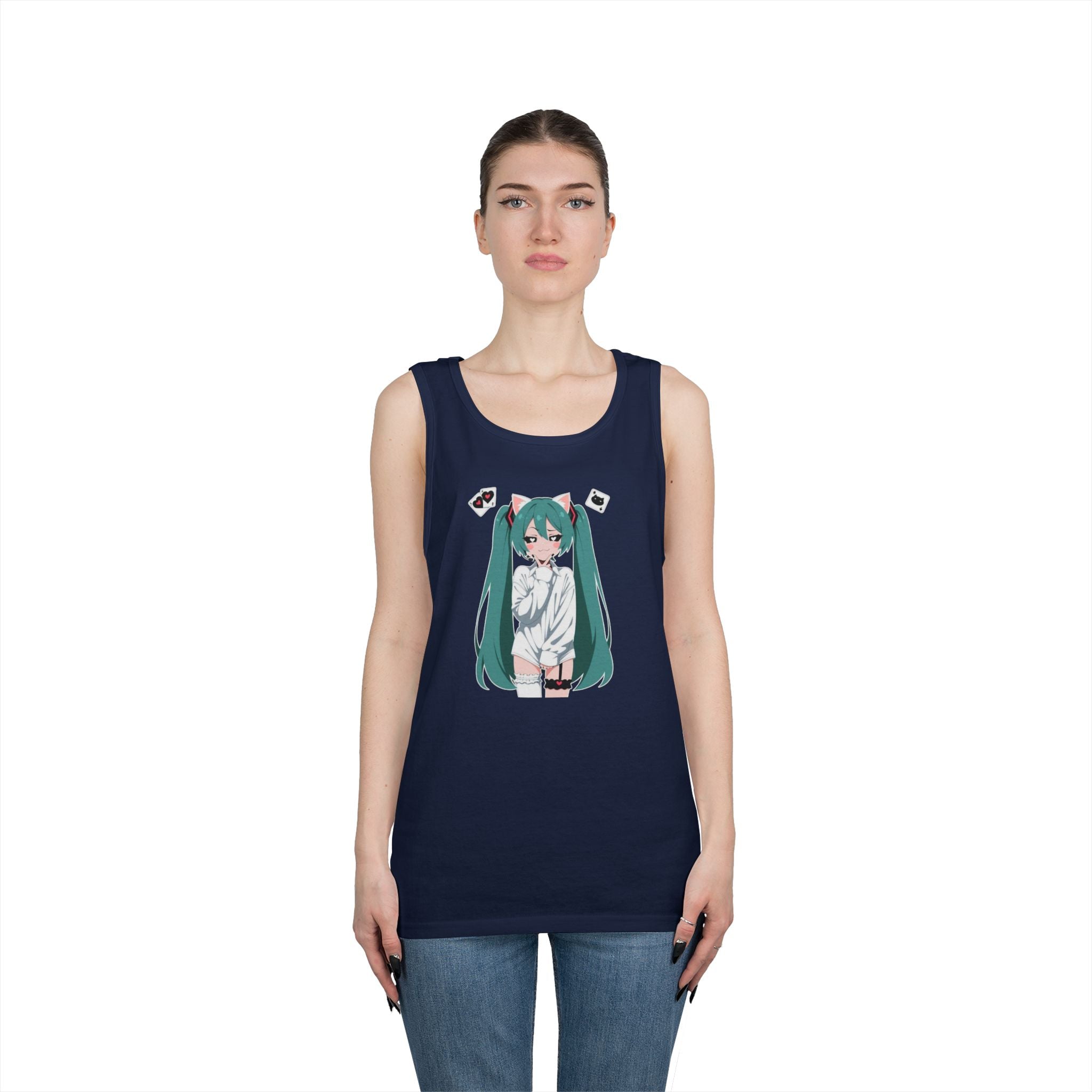 Hatsune Miku Catgirl Cute Heavy Cotton Tank Top