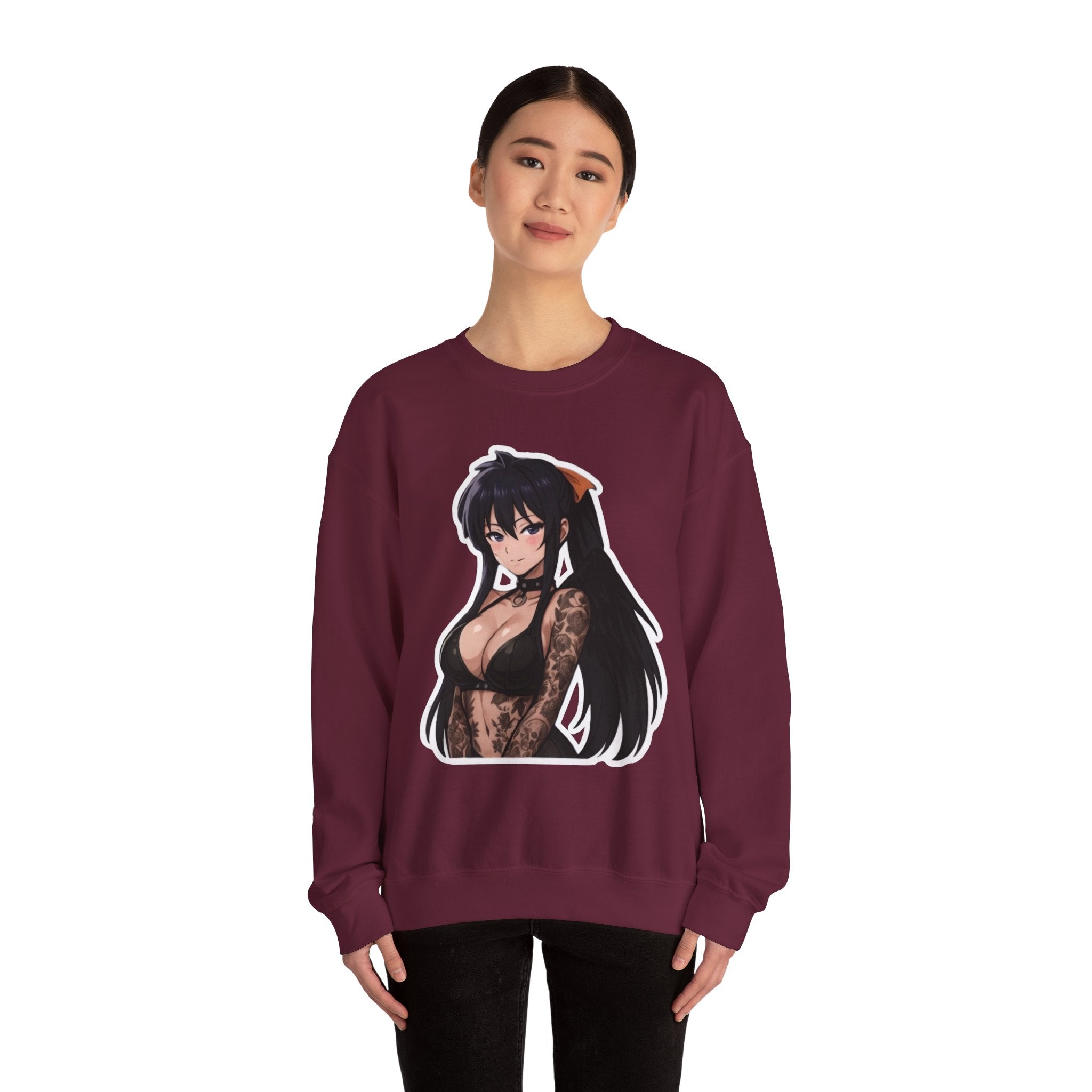 Akeno Himejima Unisex Heavy Blend™ Crewneck Sweatshirt