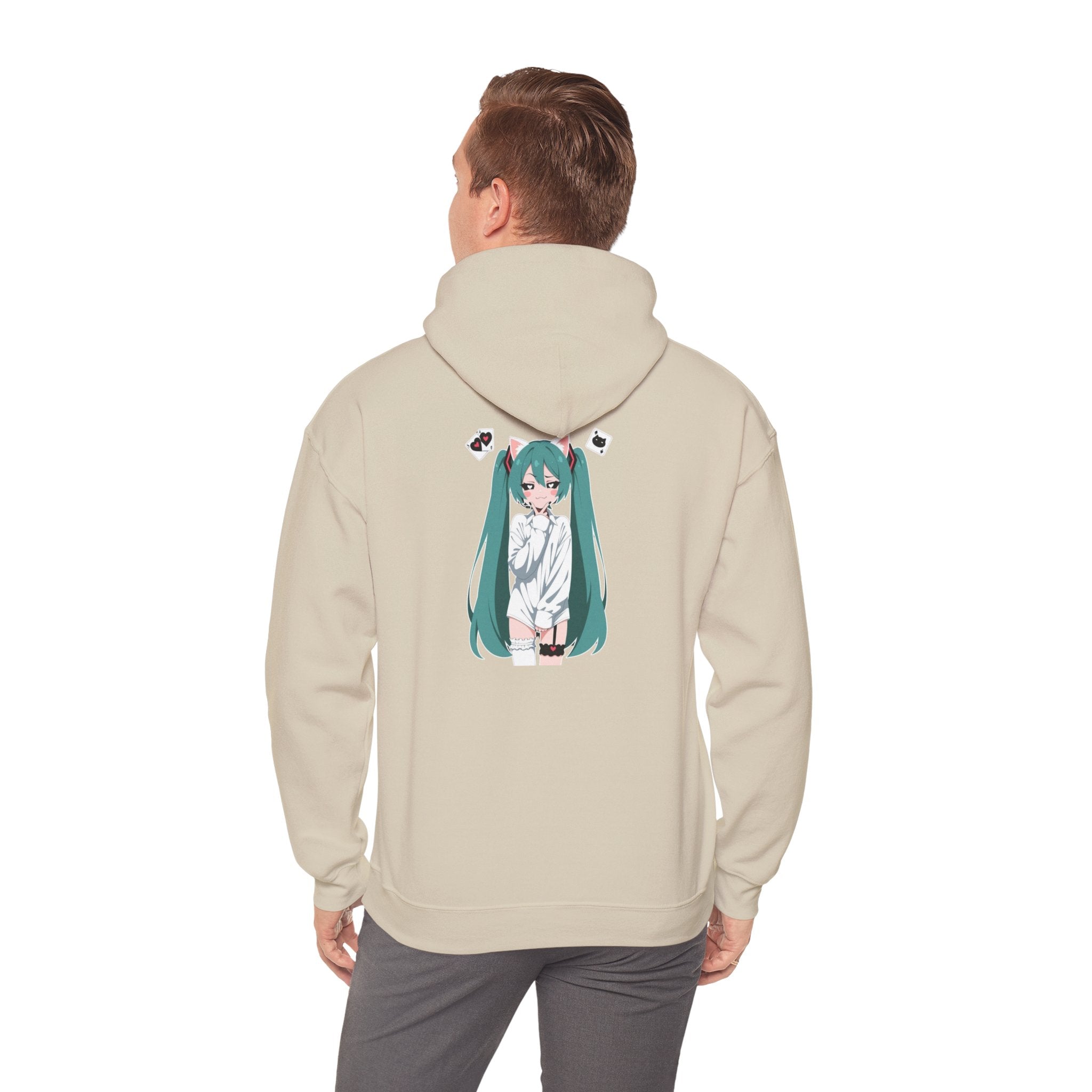 Hatsune Miku Catgirl Cute Unisex Heavy Blend™ Hooded Sweatshirt