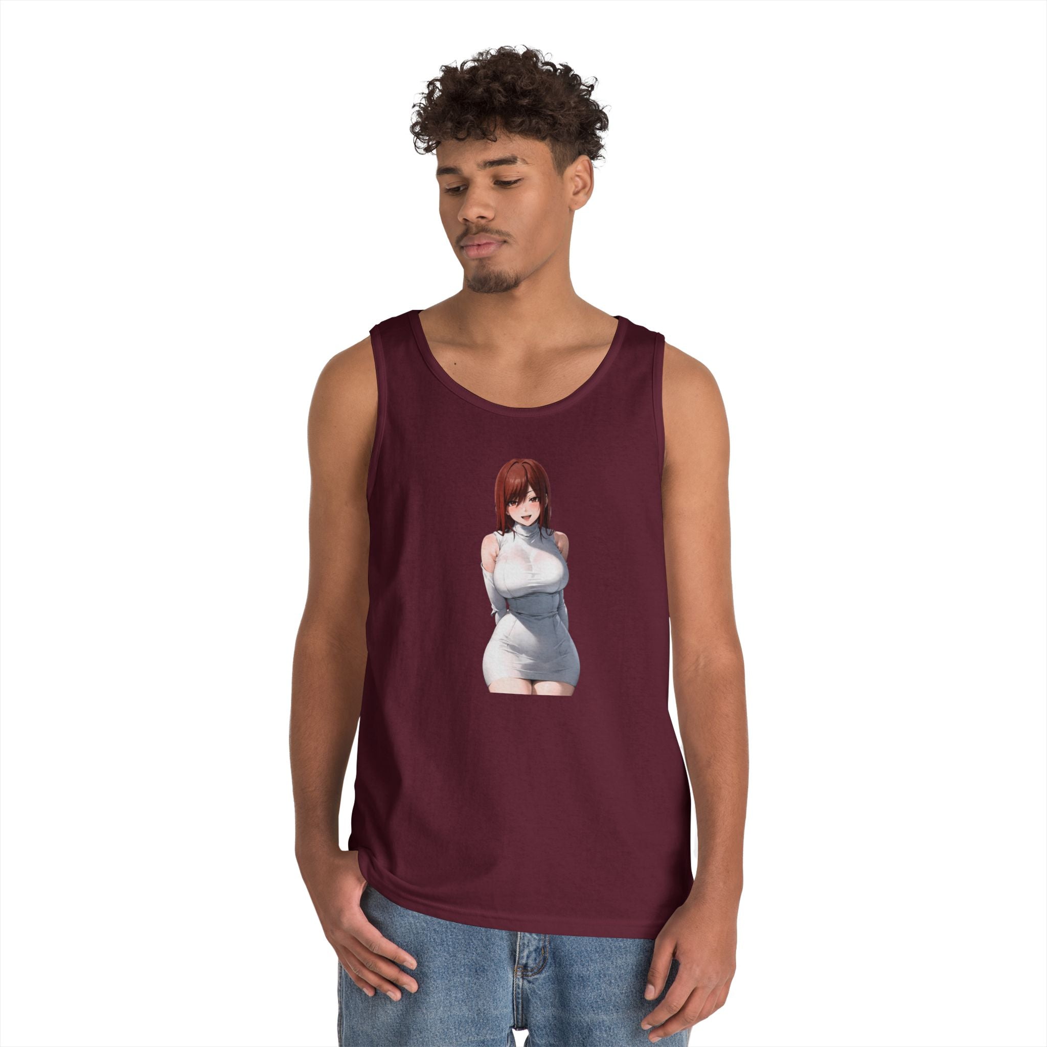 Ezra Scarlet Charming White Dress Anime Heavy Cotton Tank Top