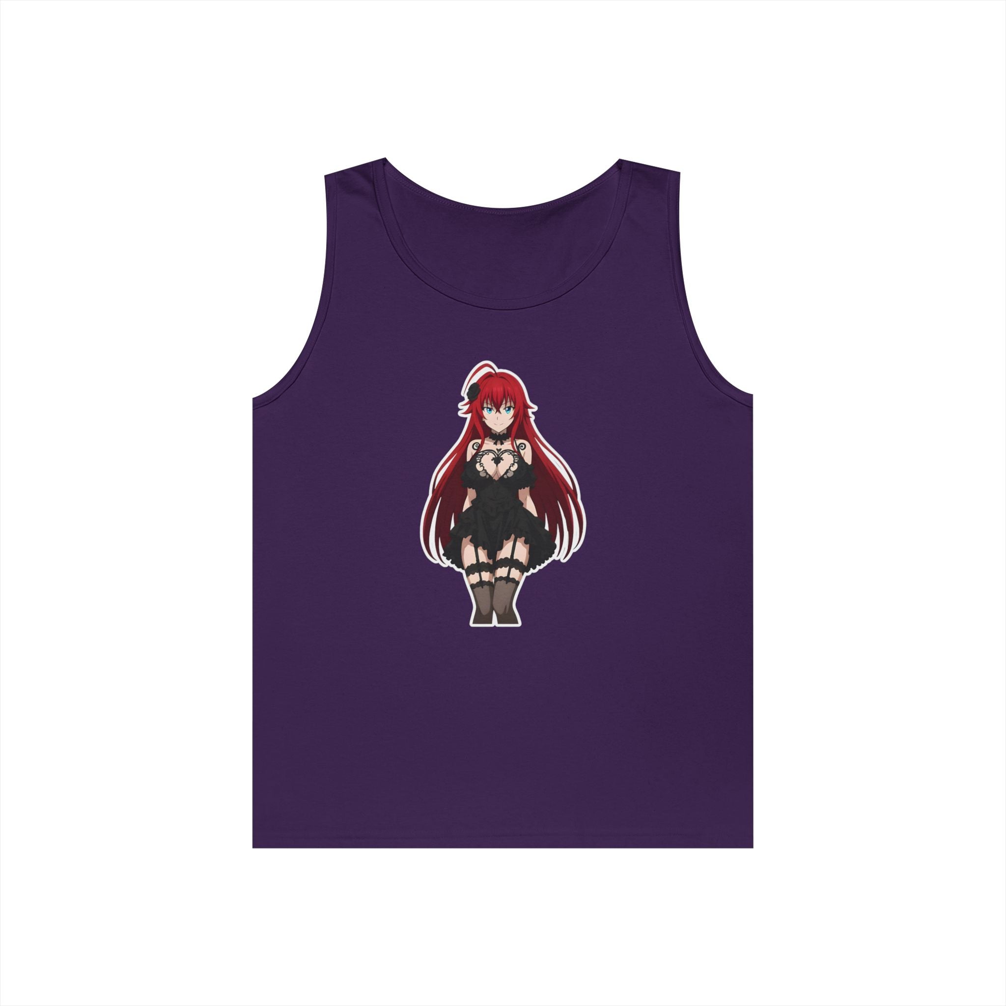 Rias Gremory Gothic Style Waifu Heavy Cotton Tank Top