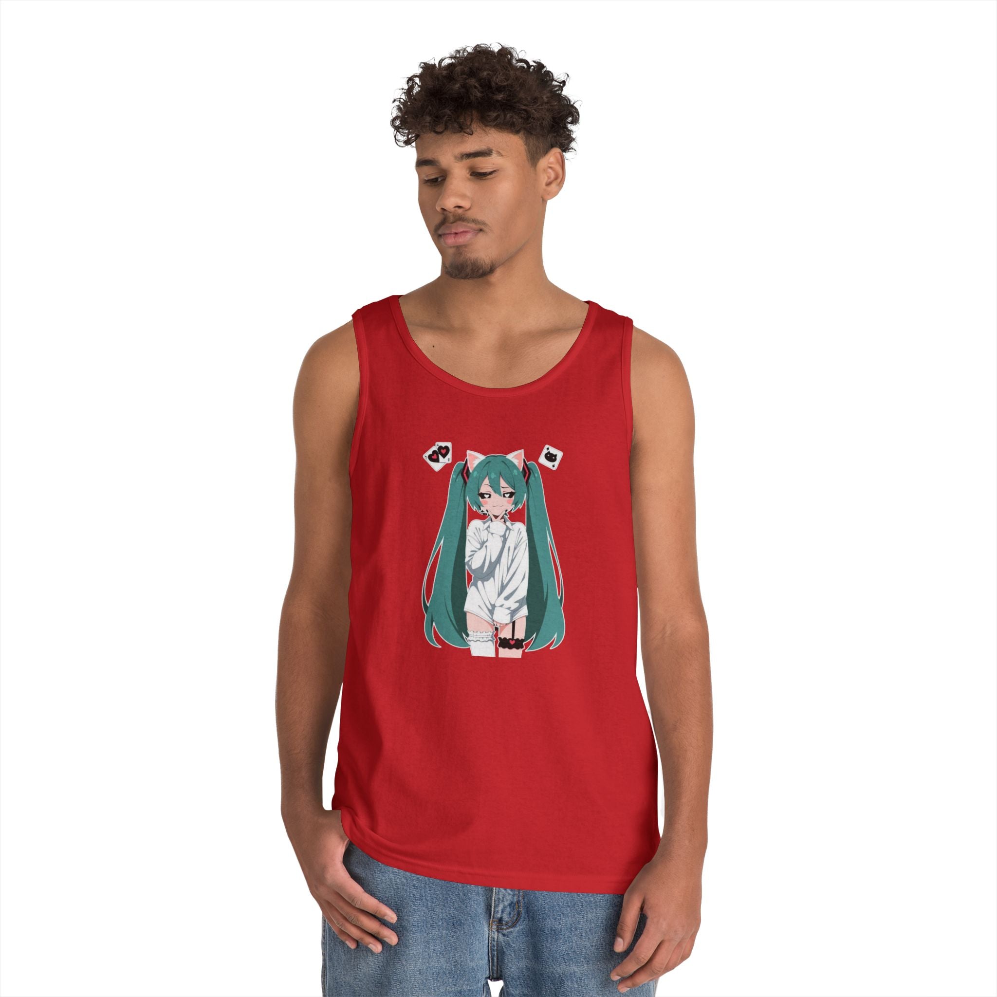 Hatsune Miku Catgirl Cute Heavy Cotton Tank Top