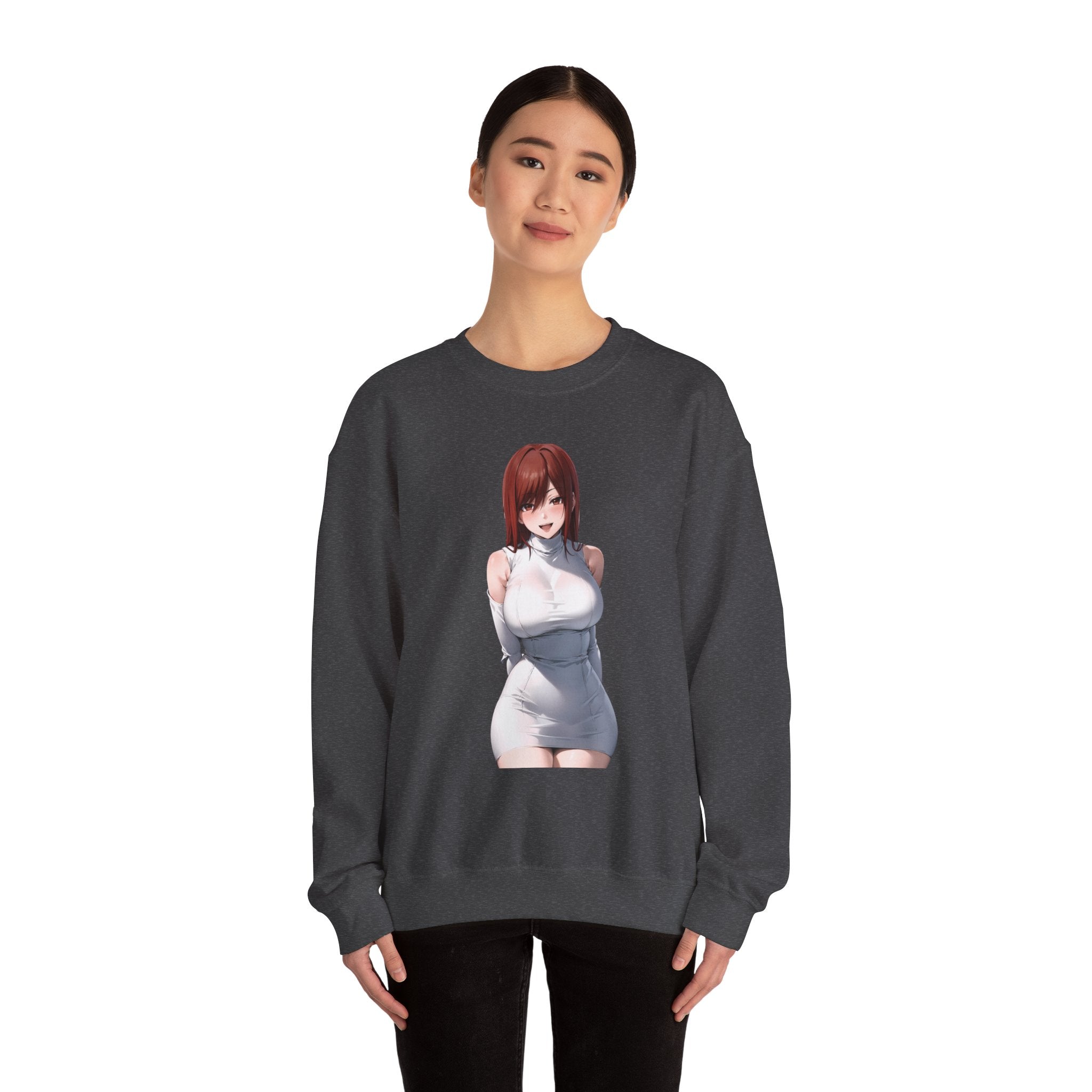 Ezra Scarlet Charming White Dress Anime Unisex Heavy Blend™ Crewneck Sweatshirt