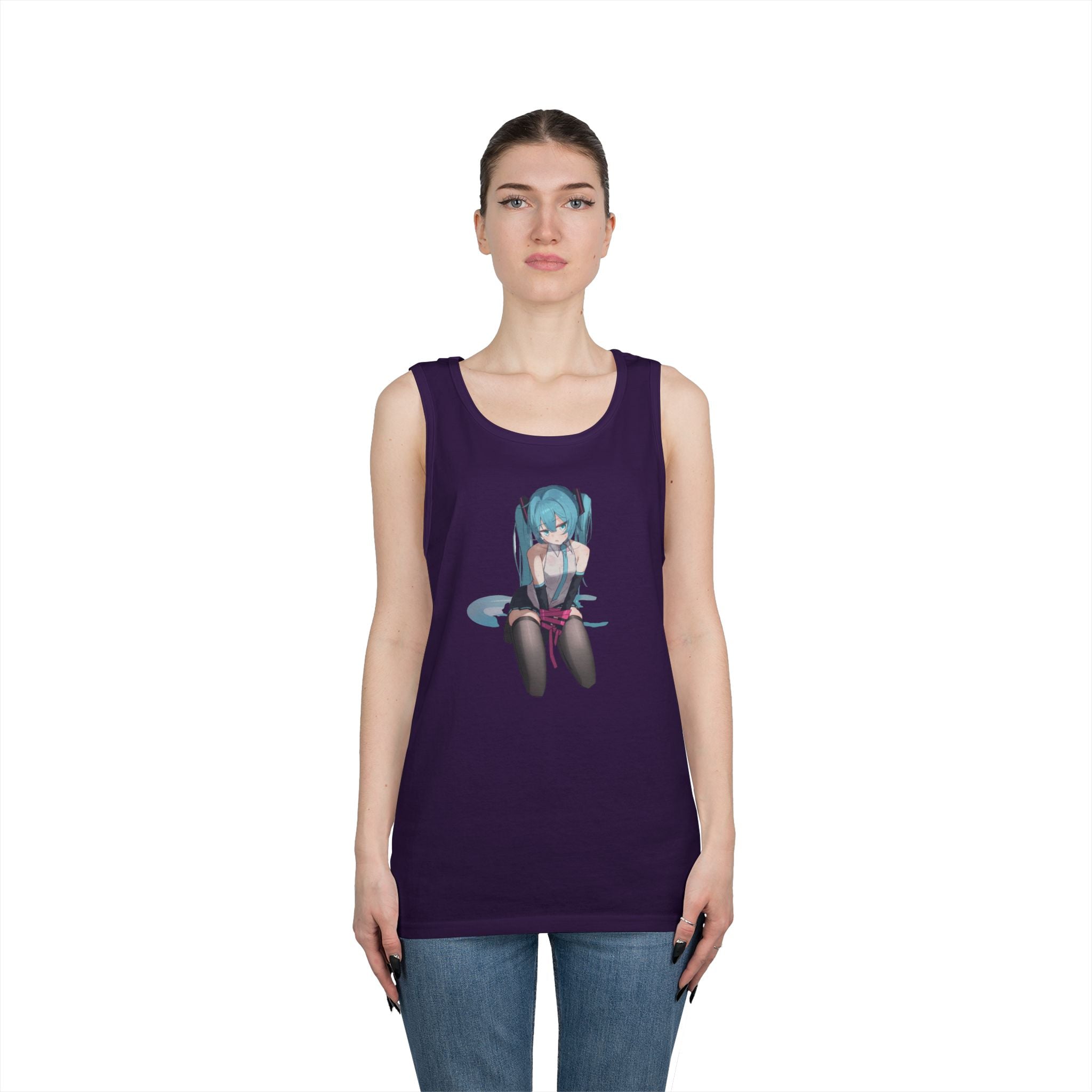 Hatsune Miku Bound Cute Anime Heavy Cotton Tank Top