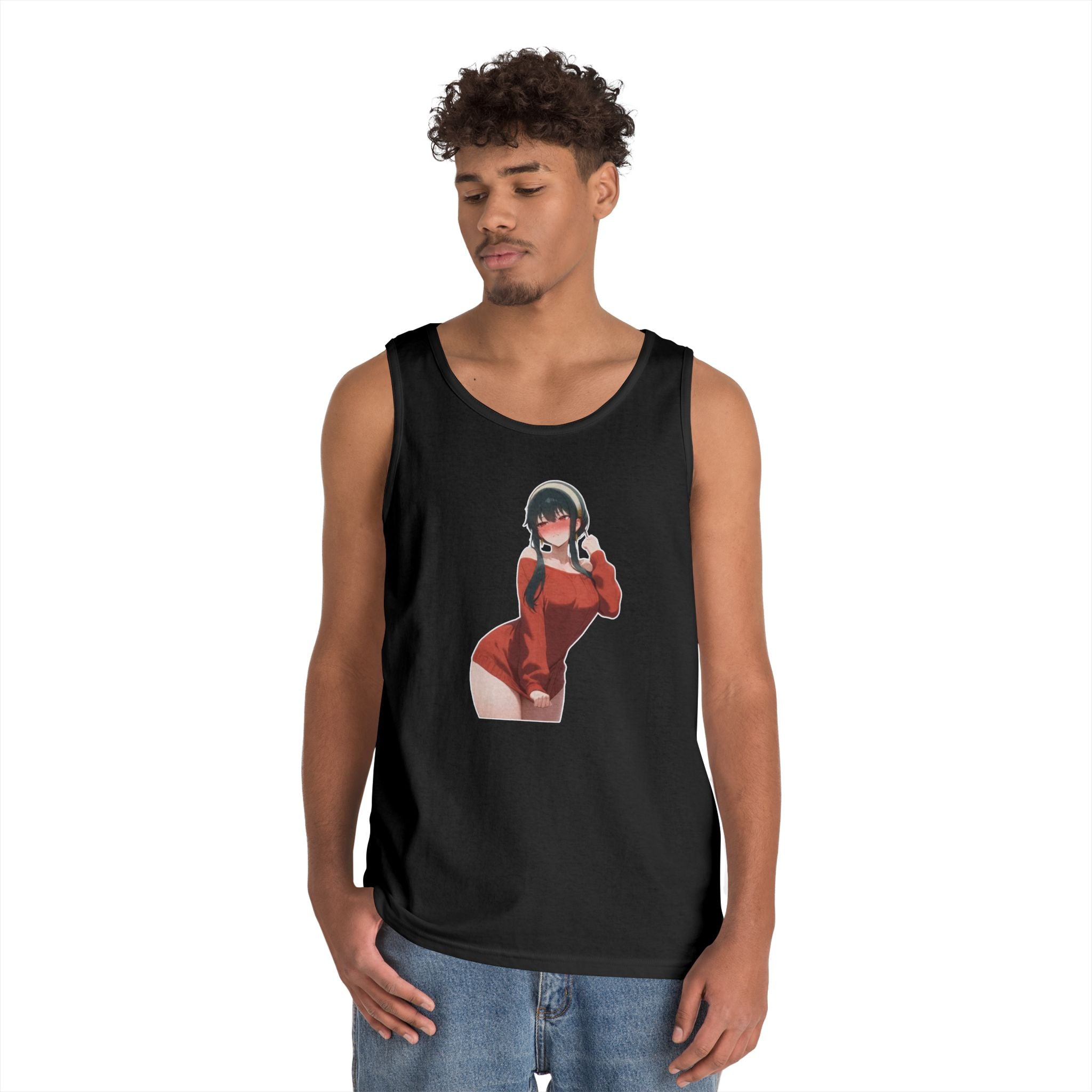 Yor Forger Blushing Waifu Heavy Cotton Tank Top