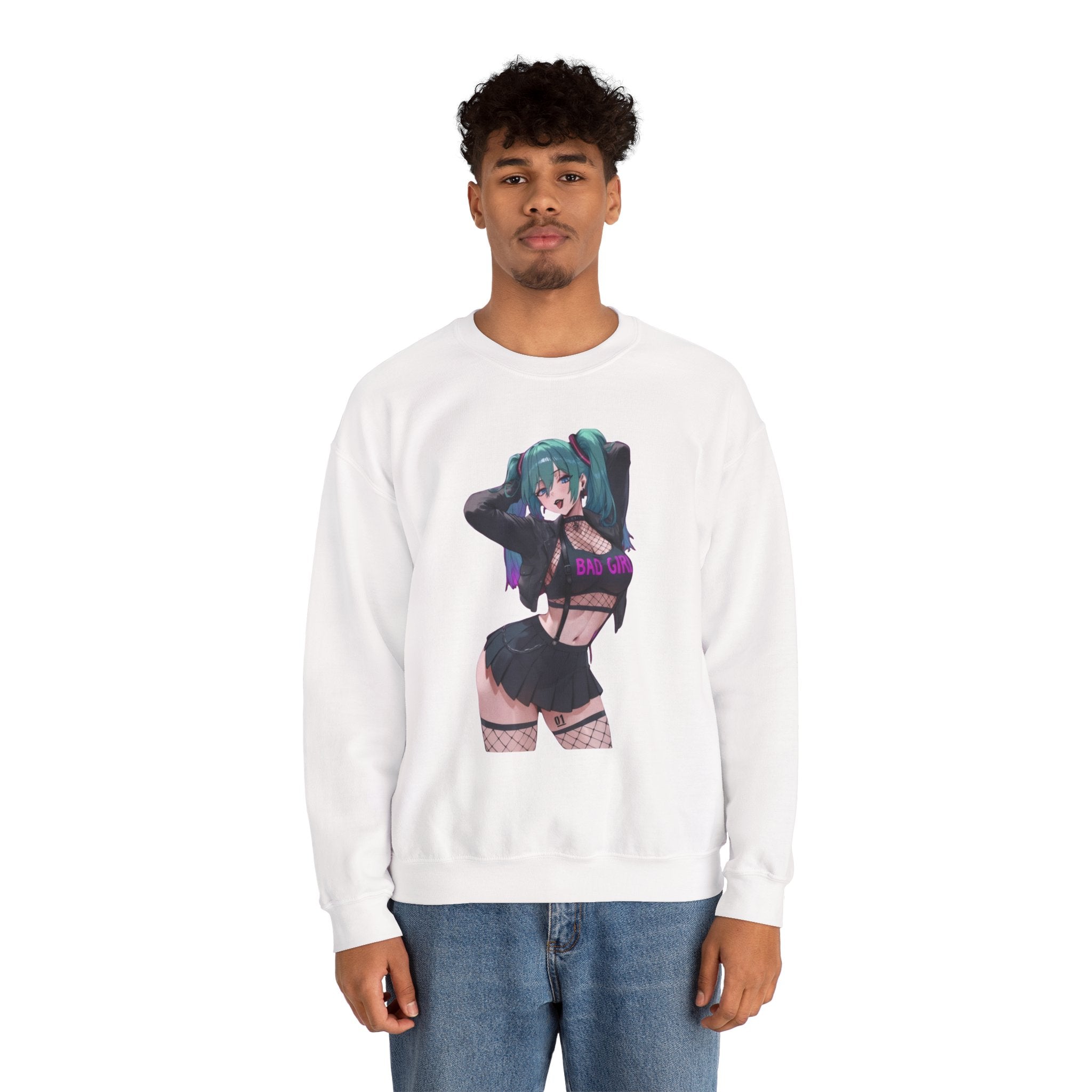 Hatsune Miku Baddie Unisex Heavy Blend™ Crewneck Sweatshirt