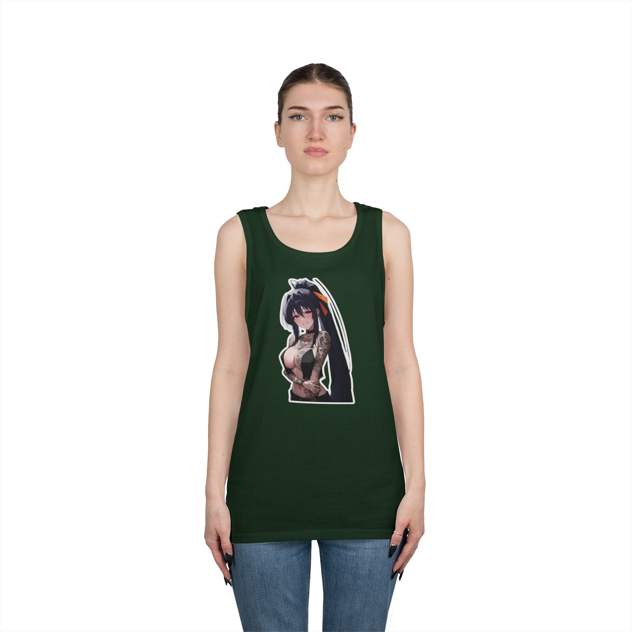 Akeno Himejima Gothic Tattooed Heavy Cotton Tank Top